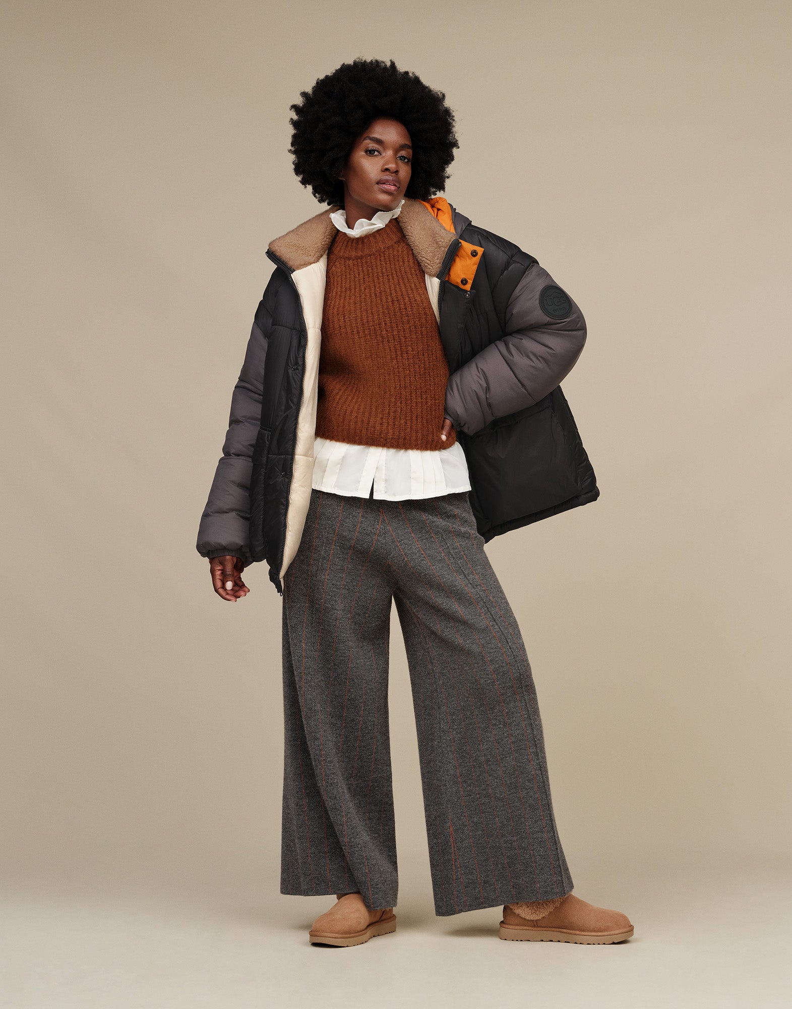 UGG Stivaletti Classic Ultra Mini Maxi Curly Chestnut