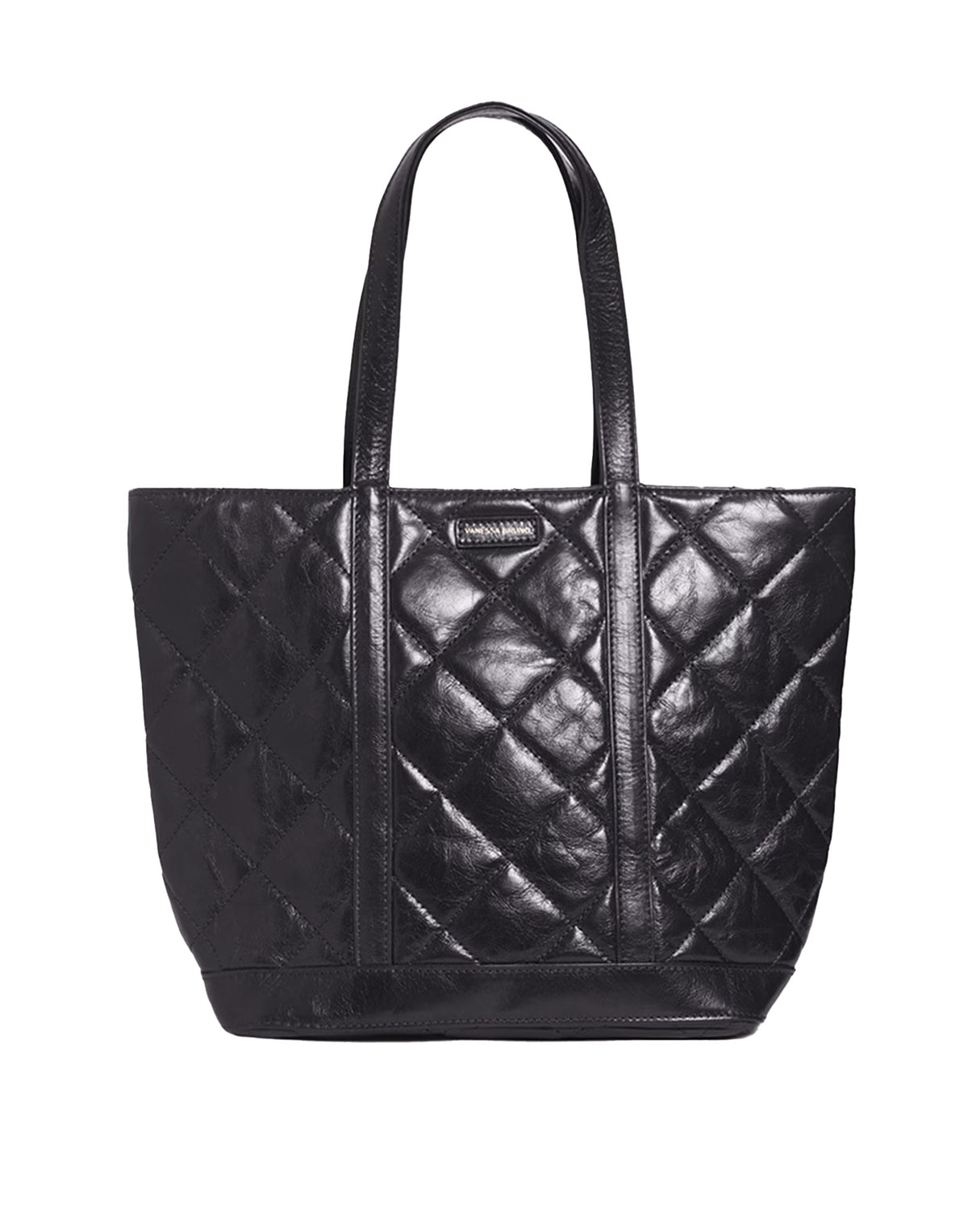 VANESSA BRUNO Cabas Tote Media in Pelle Nera