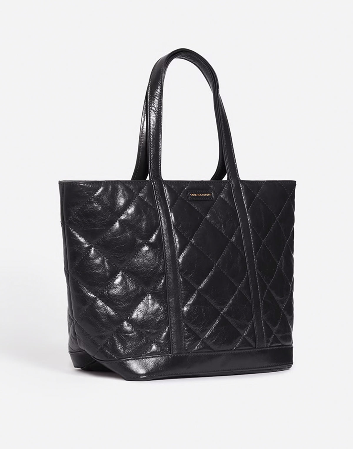 VANESSA BRUNO Cabas Tote Media in Pelle Nera