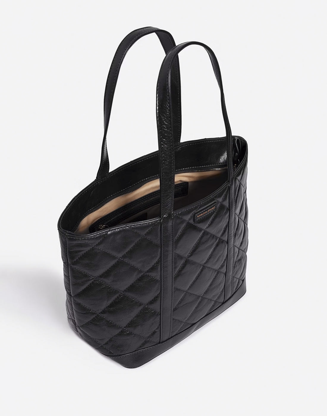 VANESSA BRUNO Cabas Tote Media in Pelle Nera