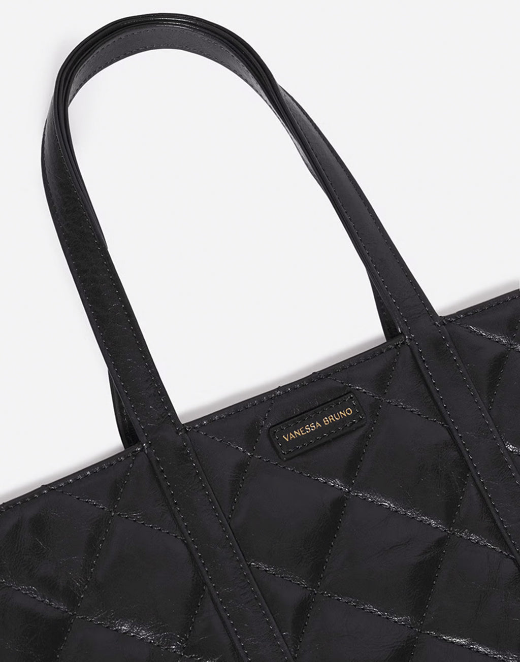 VANESSA BRUNO Cabas Tote Media in Pelle Nera