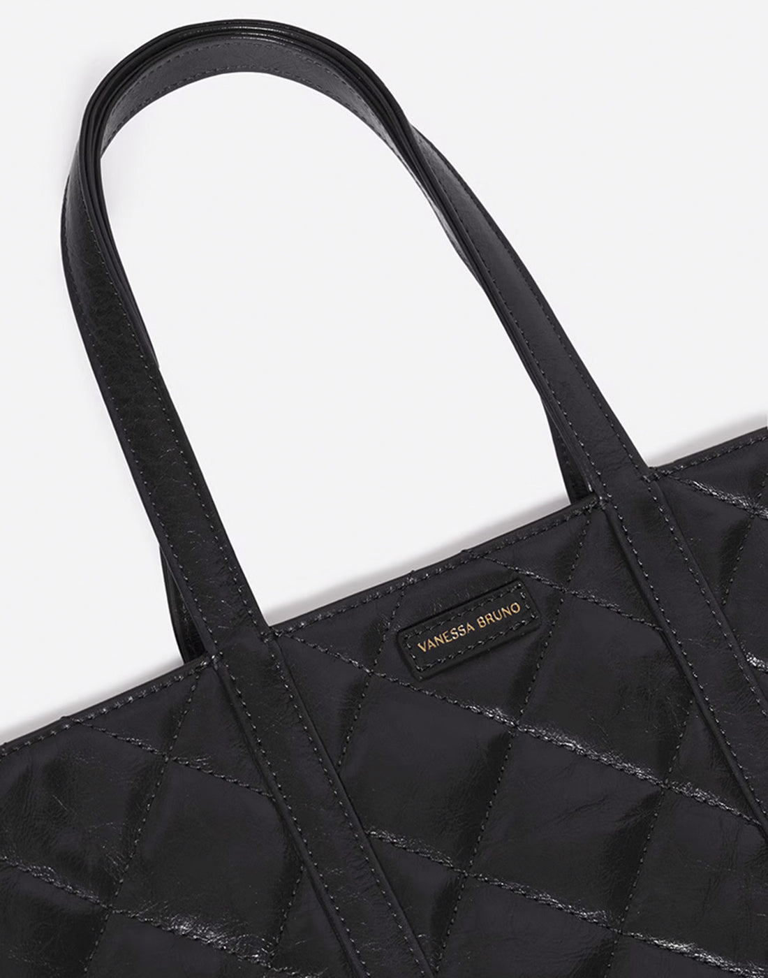 VANESSA BRUNO Cabas Tote Media in Pelle Nera