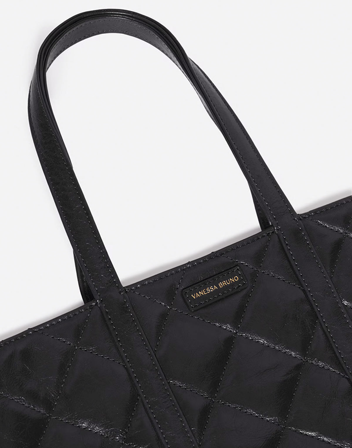VANESSA BRUNO Cabas Moyen en Cuir Noir