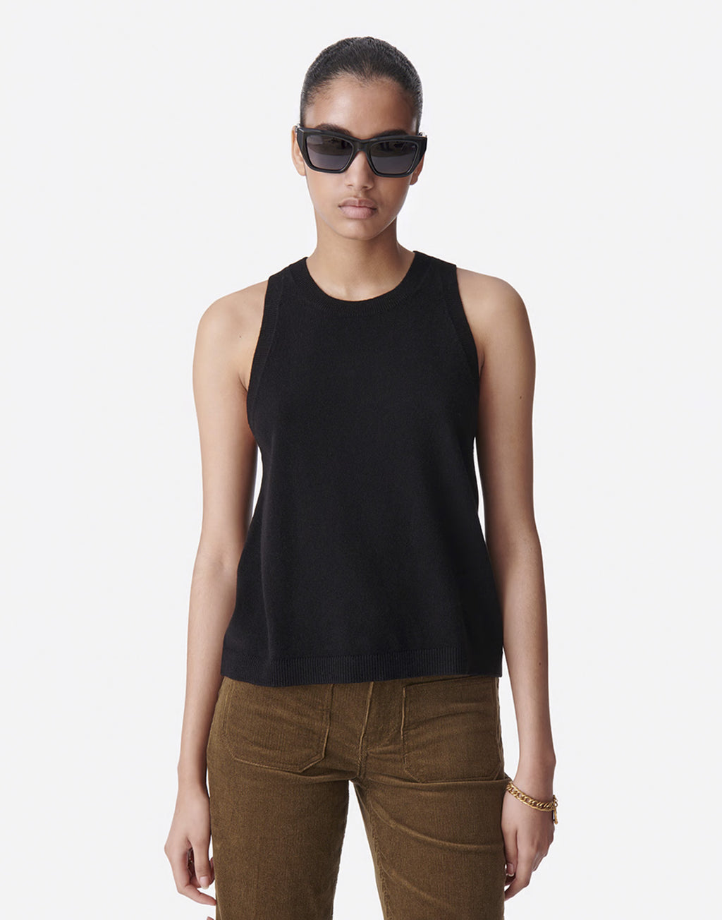VANESSA BRUNO Canotta Désirée in Lana Merino Noir