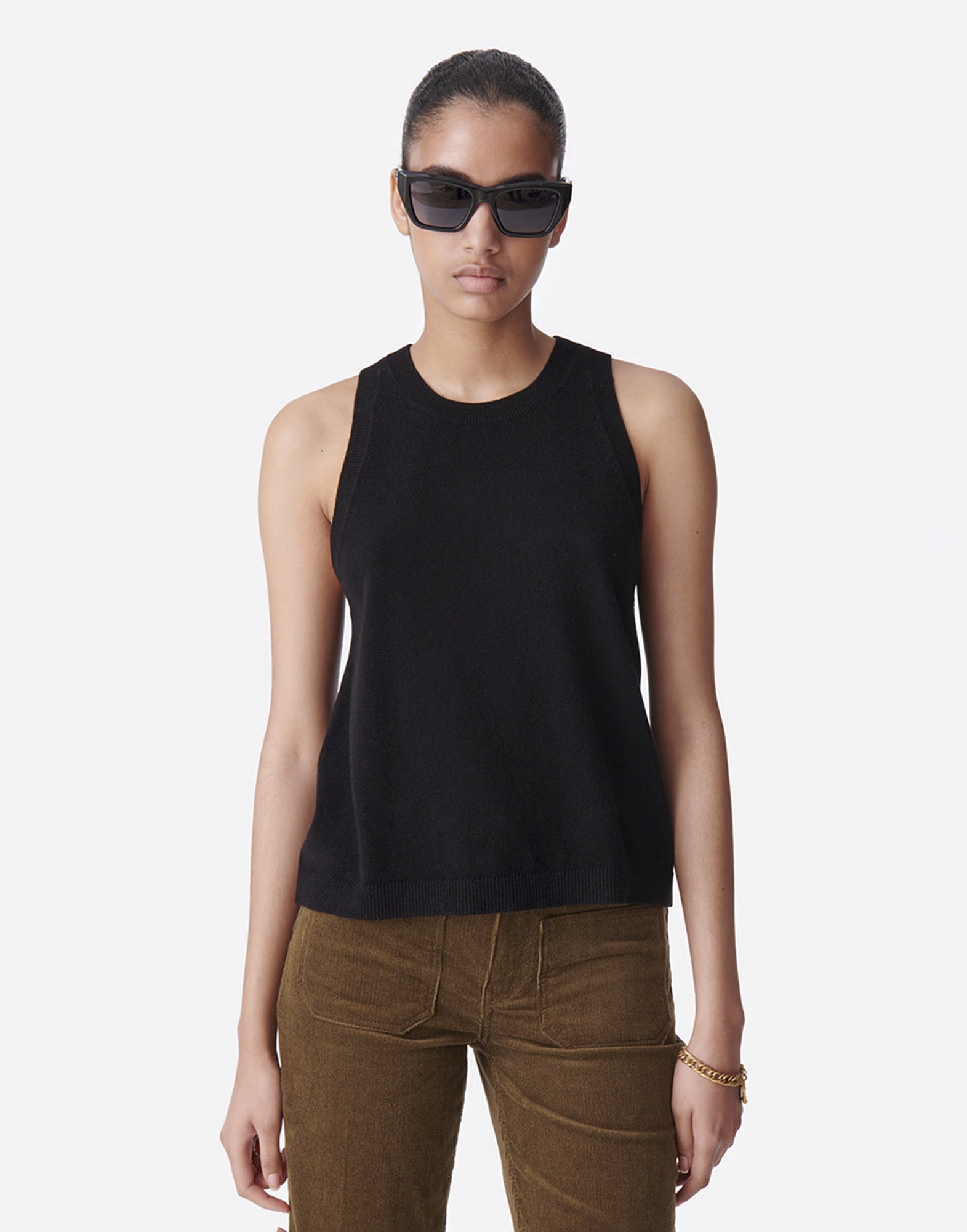 VANESSA BRUNO Canotta Désirée in Lana Merino Noir