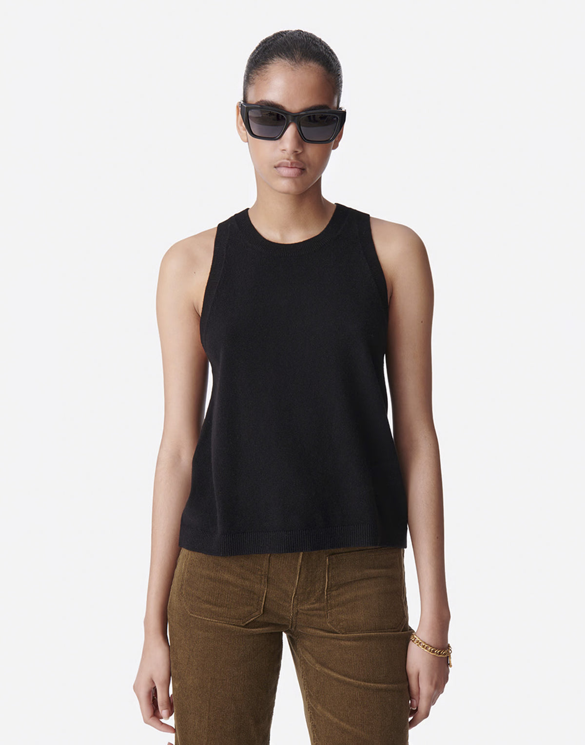 VANESSA BRUNO Canotta Désirée in Lana Merino Noir
