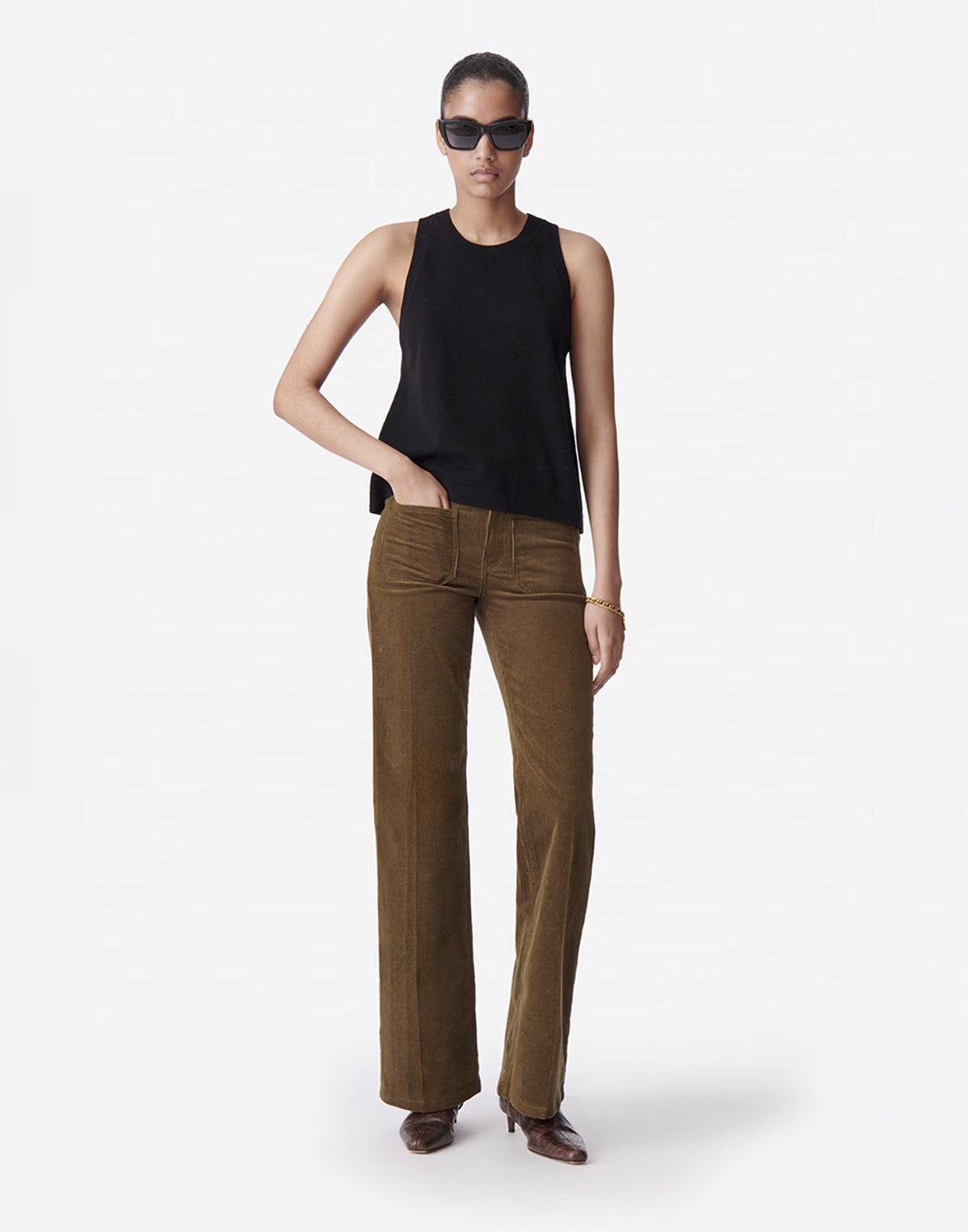 VANESSA BRUNO Canotta Désirée in Lana Merino Noir