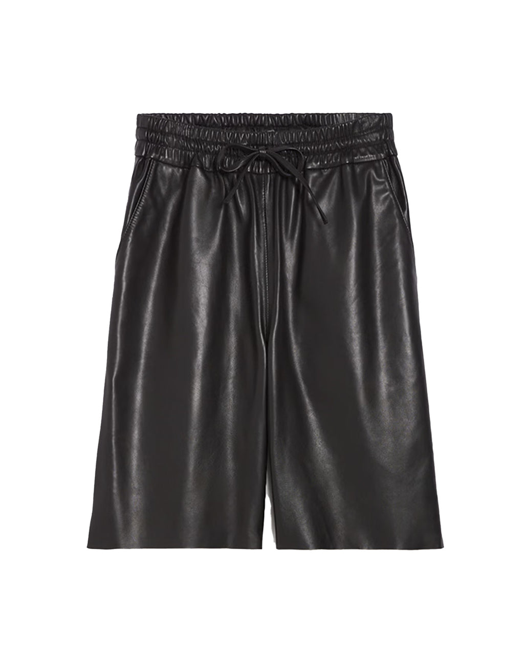 VANESSA BRUNO Shorts Damon in Pelle di Montone Neri