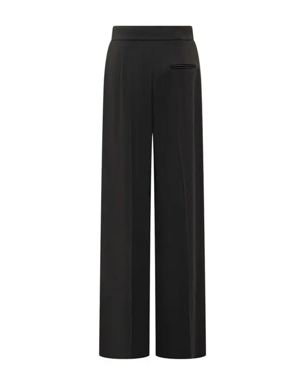 ALBERTA FERRETTI Pantalone Palazzo a Vita Alta in Misto Viscosa Nero