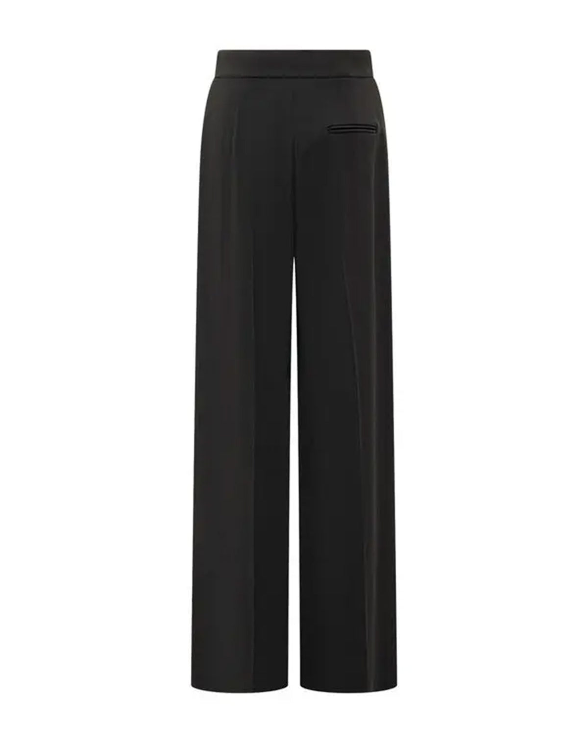 ALBERTA FERRETTI Pantalone Palazzo a Vita Alta in Misto Viscosa Nero