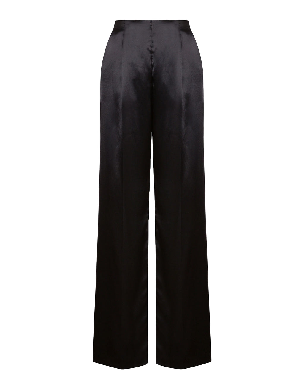 ALBERTA FERRETTI Pantaloni in Raso Lucido Nero