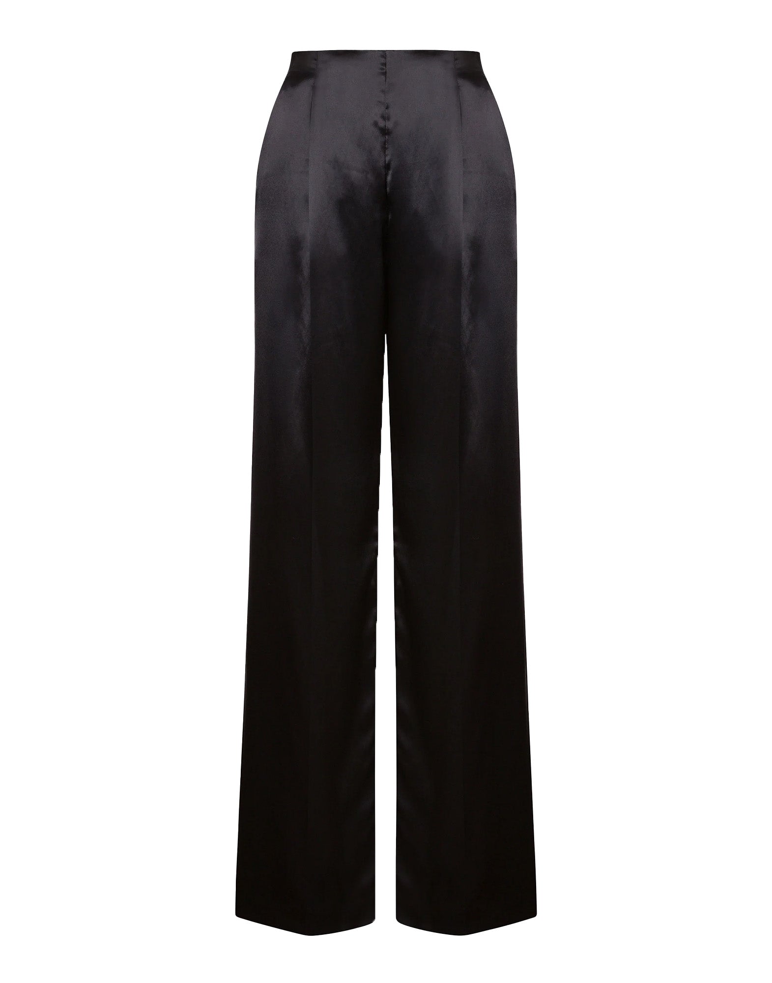ALBERTA FERRETTI Pantaloni in Raso Lucido Nero