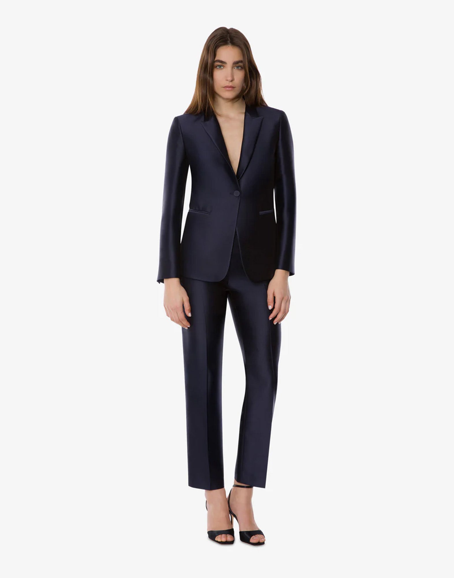 ALBERTA FERRETTI Giacca da Sera in Mikado Blu