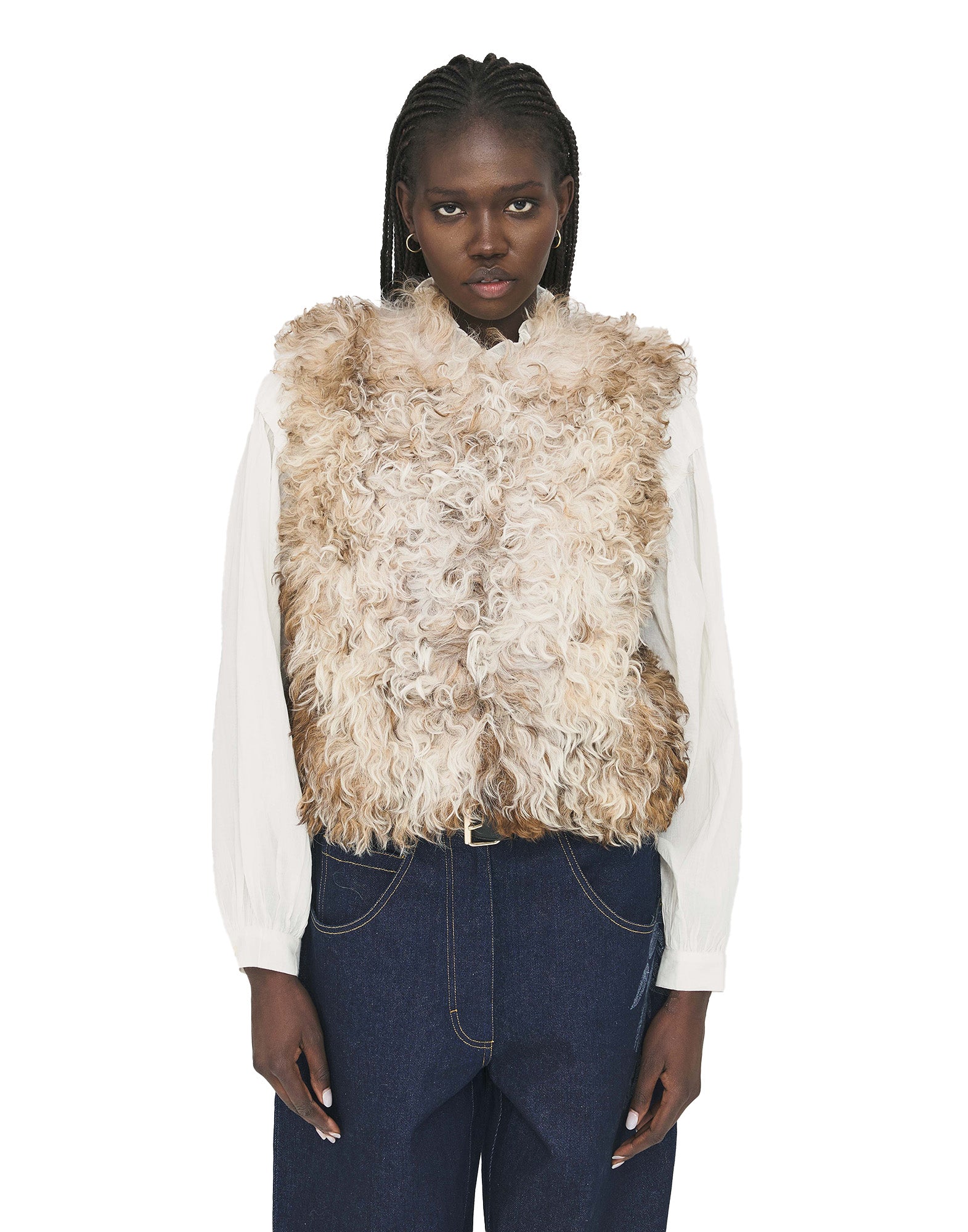 ANTIK BATIK Mongolia Gilet in Pecora Mongola