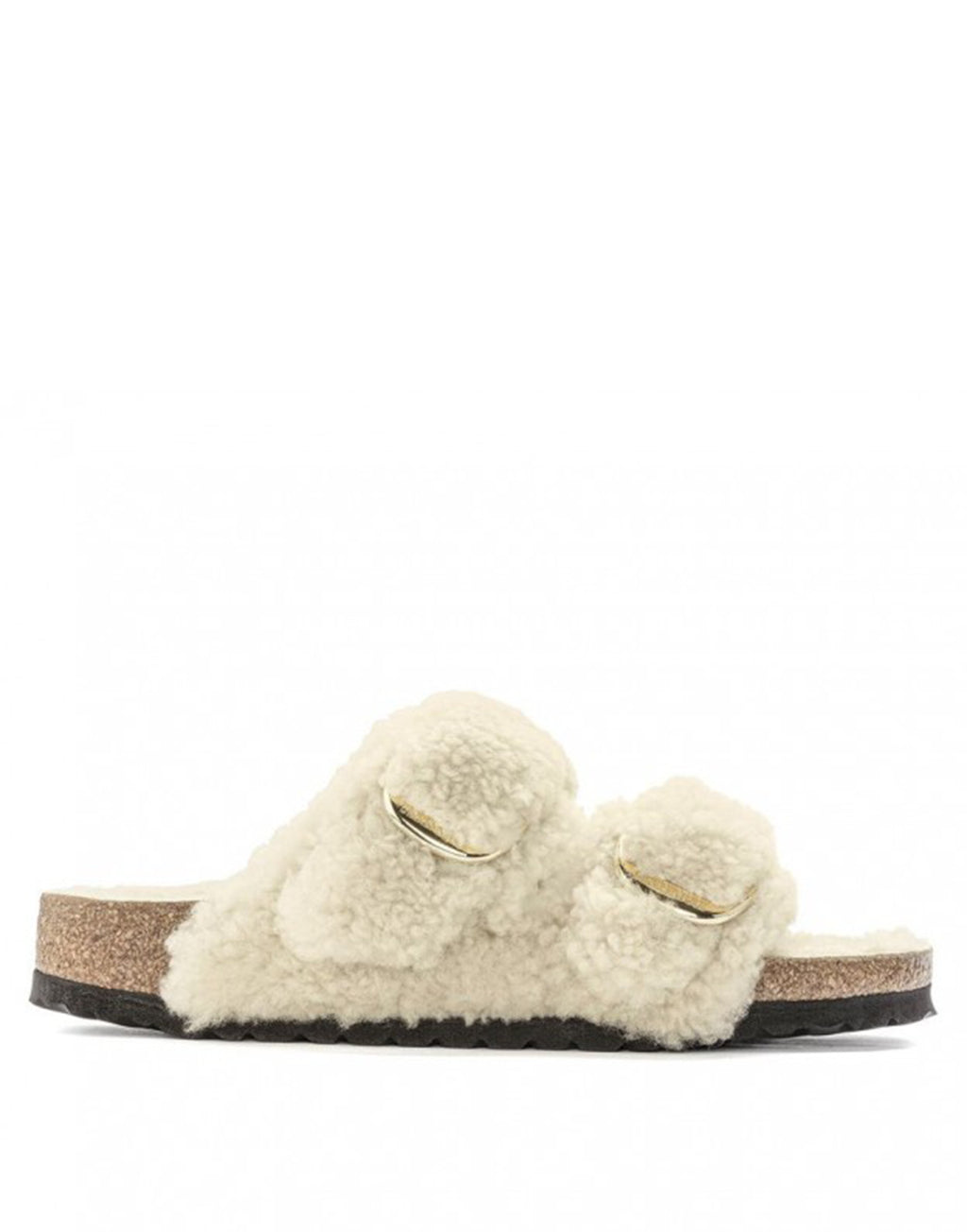 BIRKENSTOCK Arizona Big Buckle Teddy Shearling Eggshell
