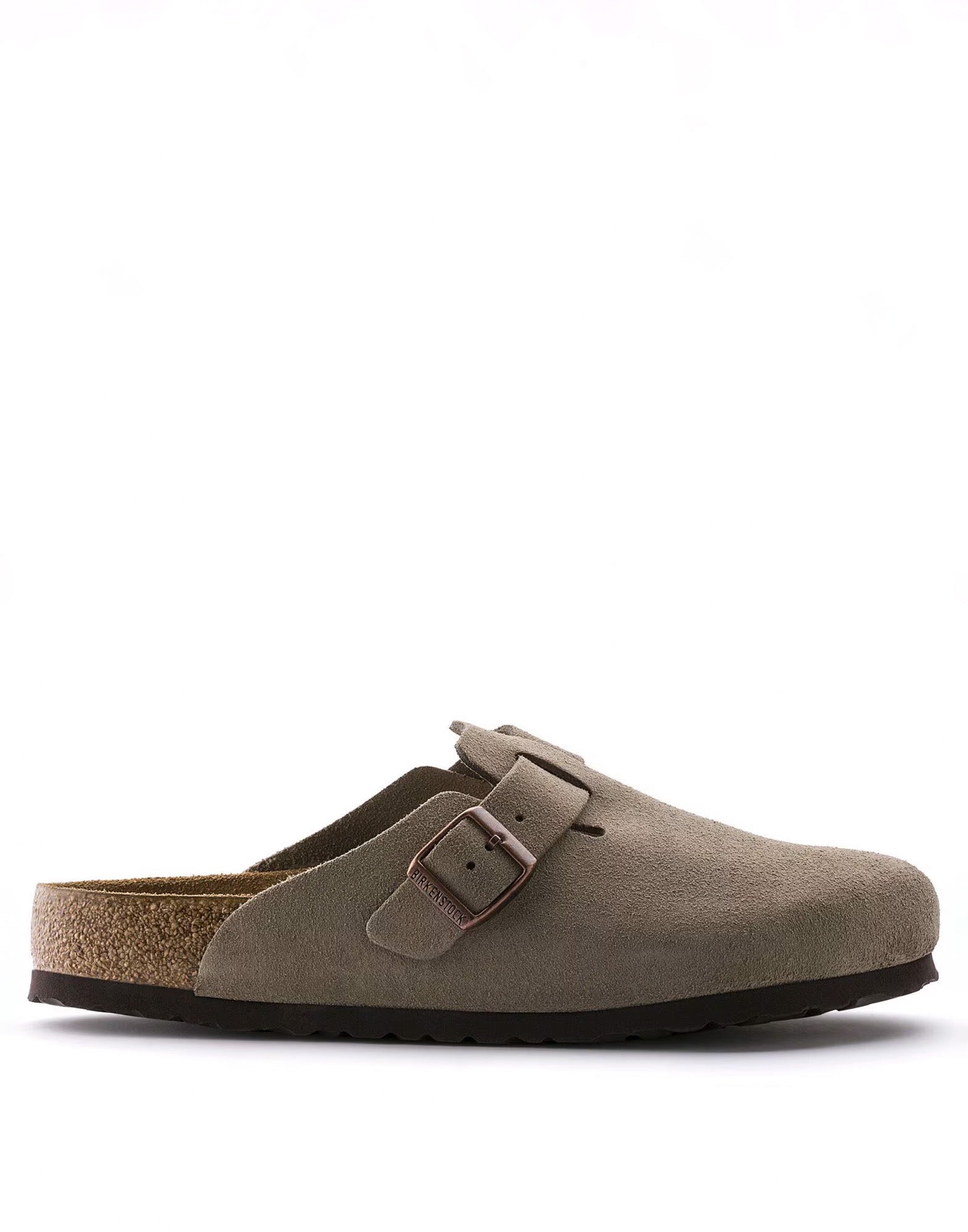 BIRKENSTOCK Boston SFB in Pelle Scamosciata Taupe