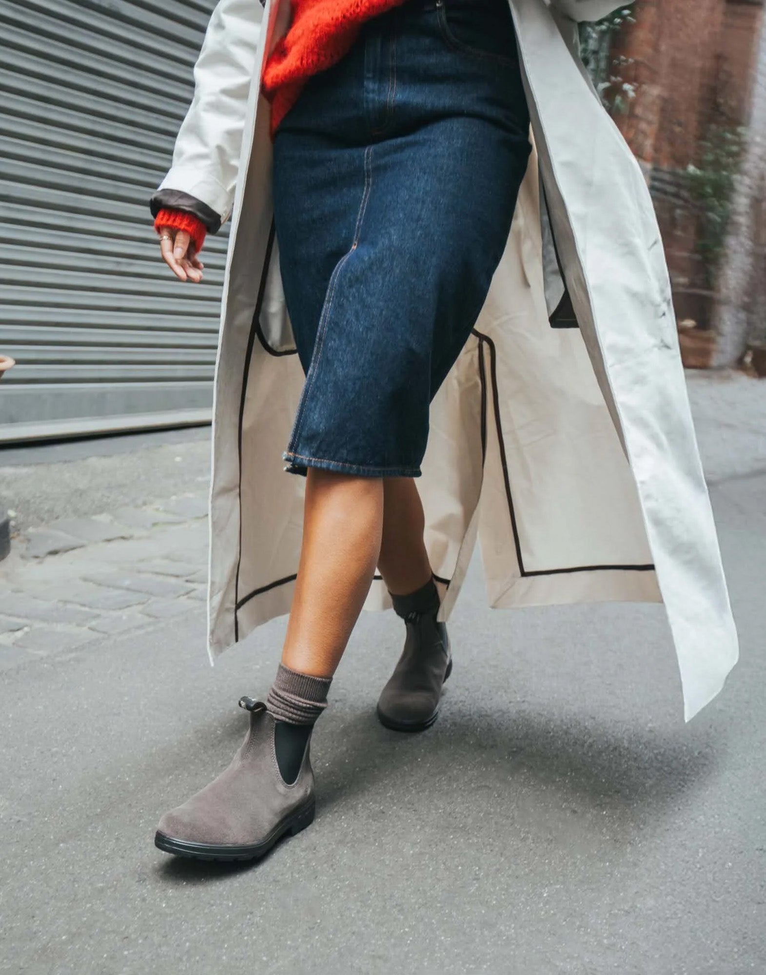 BLUNDSTONE 2413 Originals Chelsea Boots Grigio Scuro e Nero