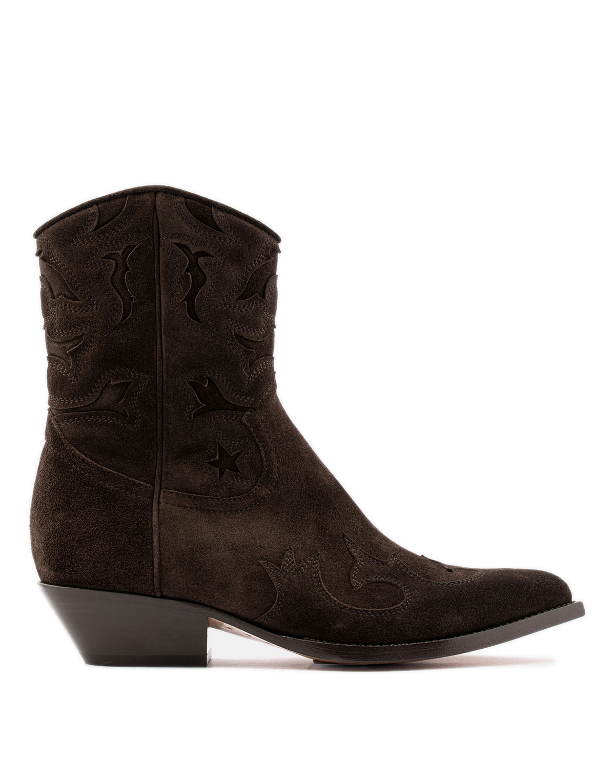 BUTTERO Stivaletti Texani Flee in Suede Moka