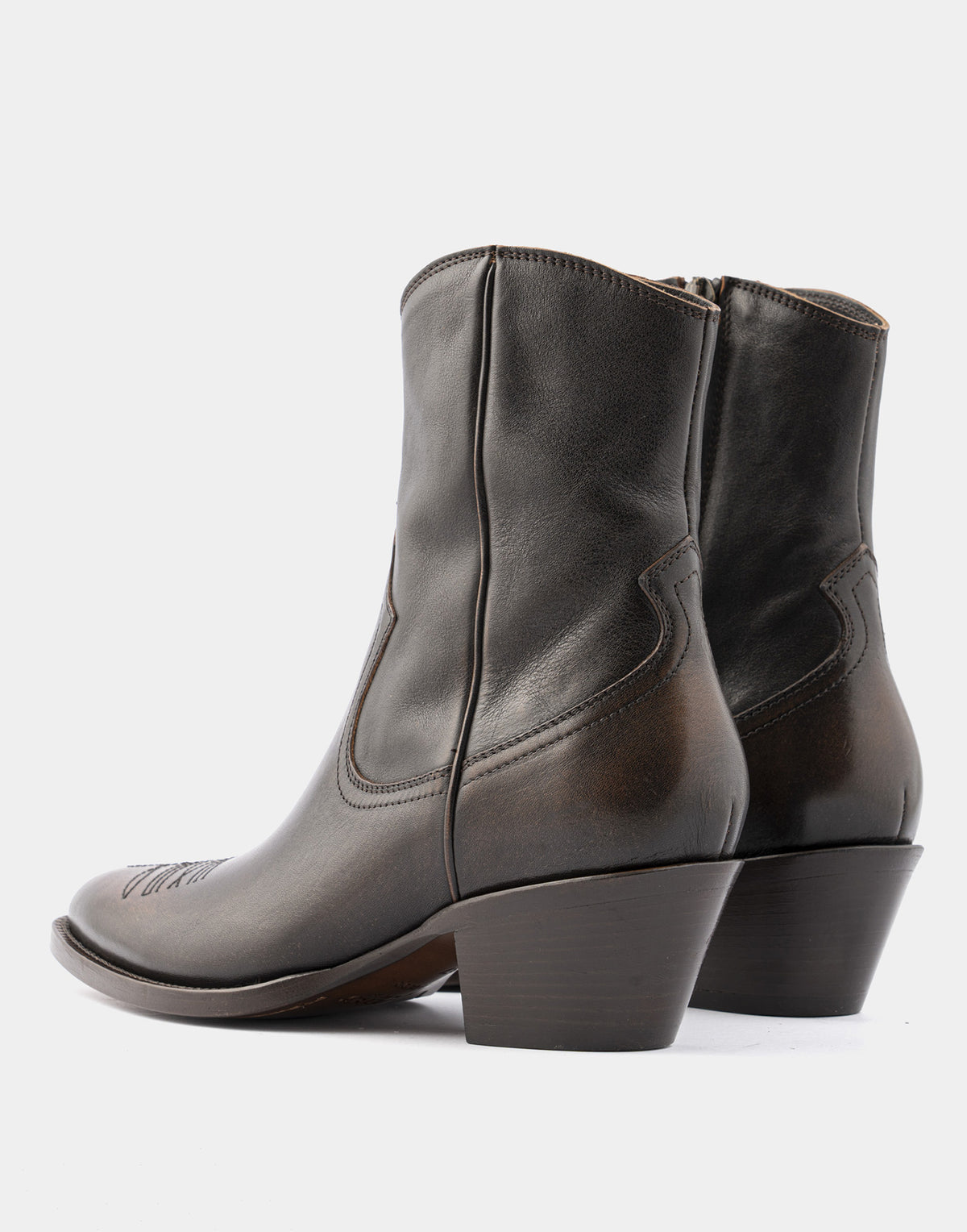 BUTTERO Bottines Annie en cuir Noyer/Brun foncé