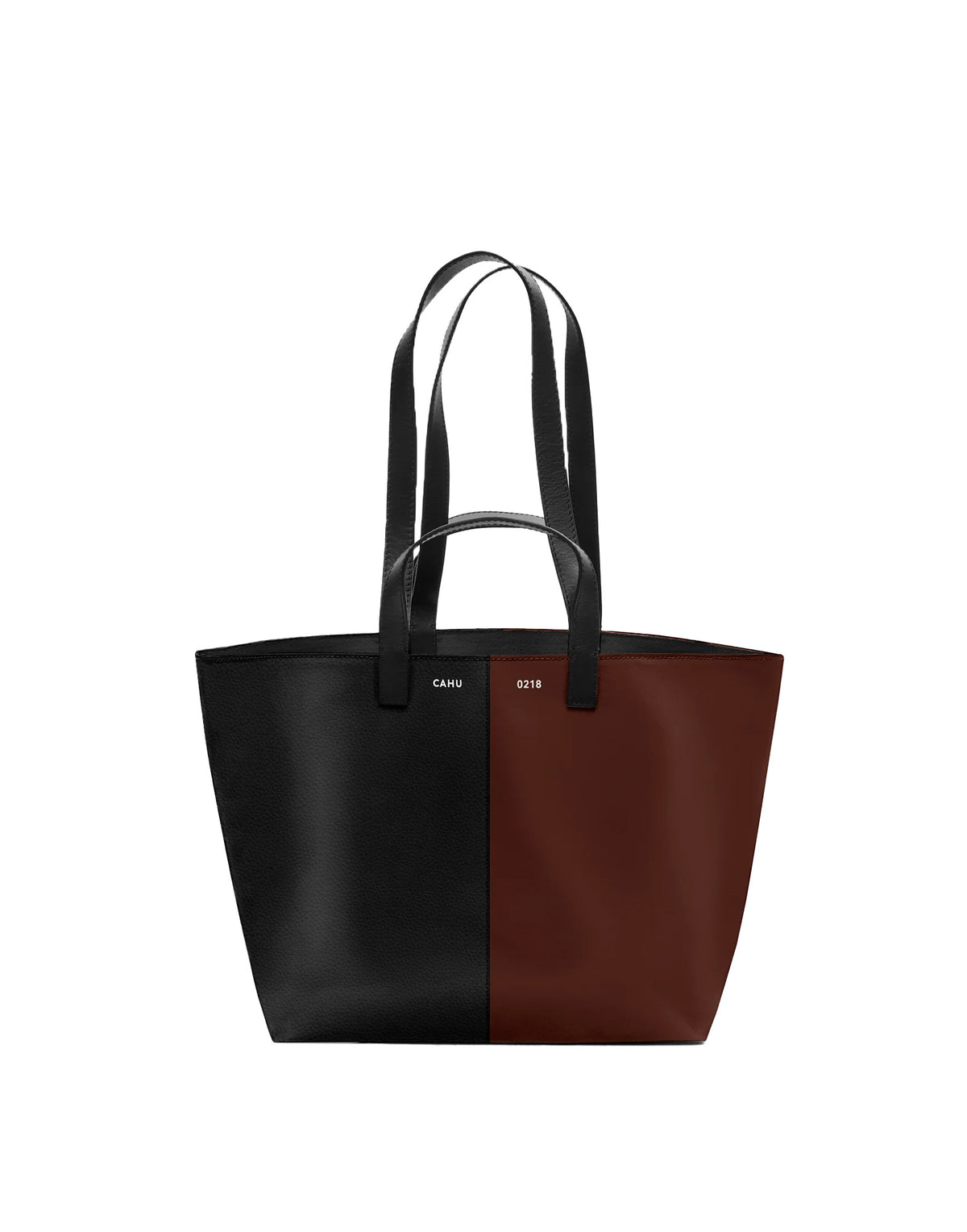 CAHU Borsa Pratique Bimatière Small con Zip Black/Brown