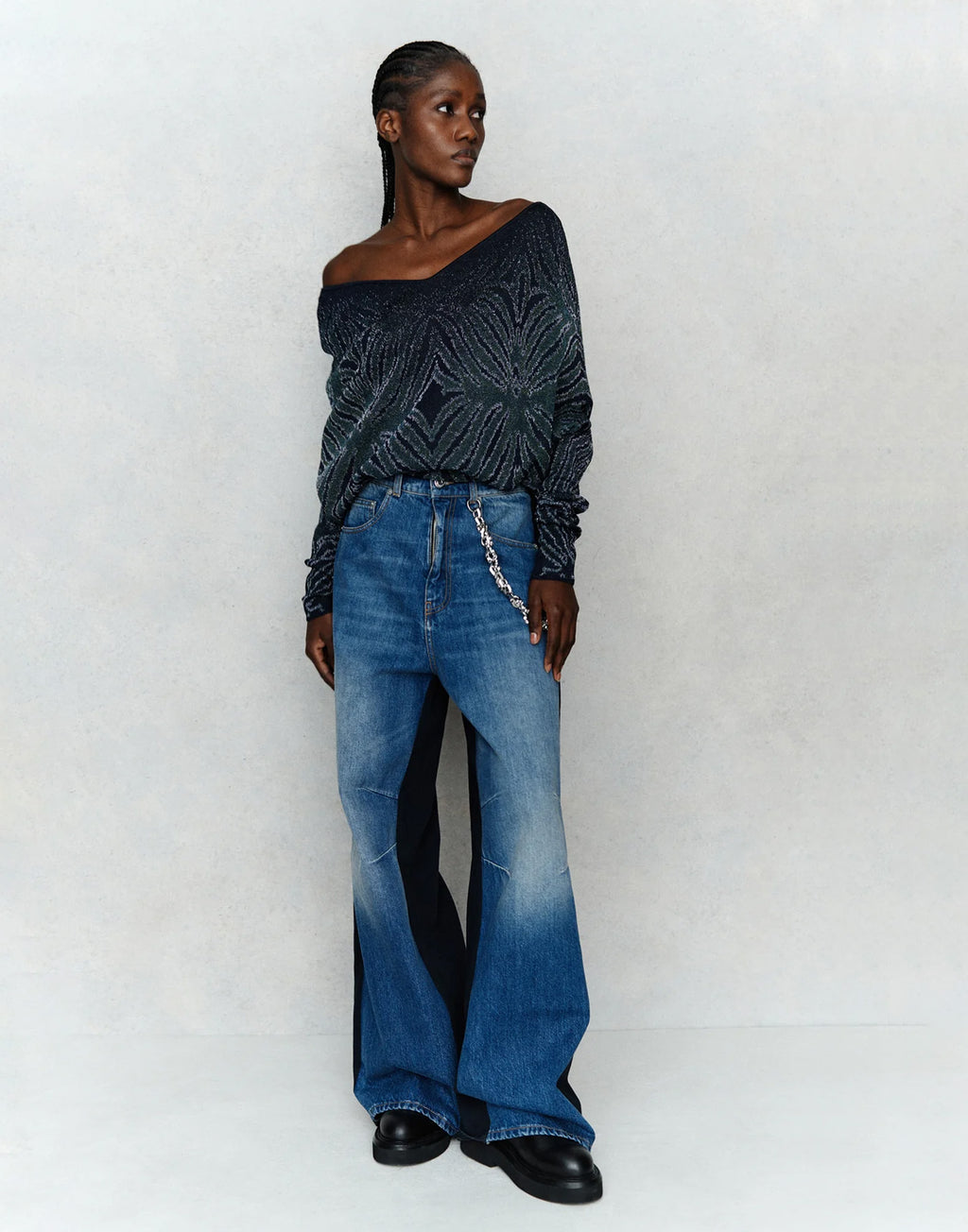 CIRCUS HOTEL Maglia in Jacquard Lamé