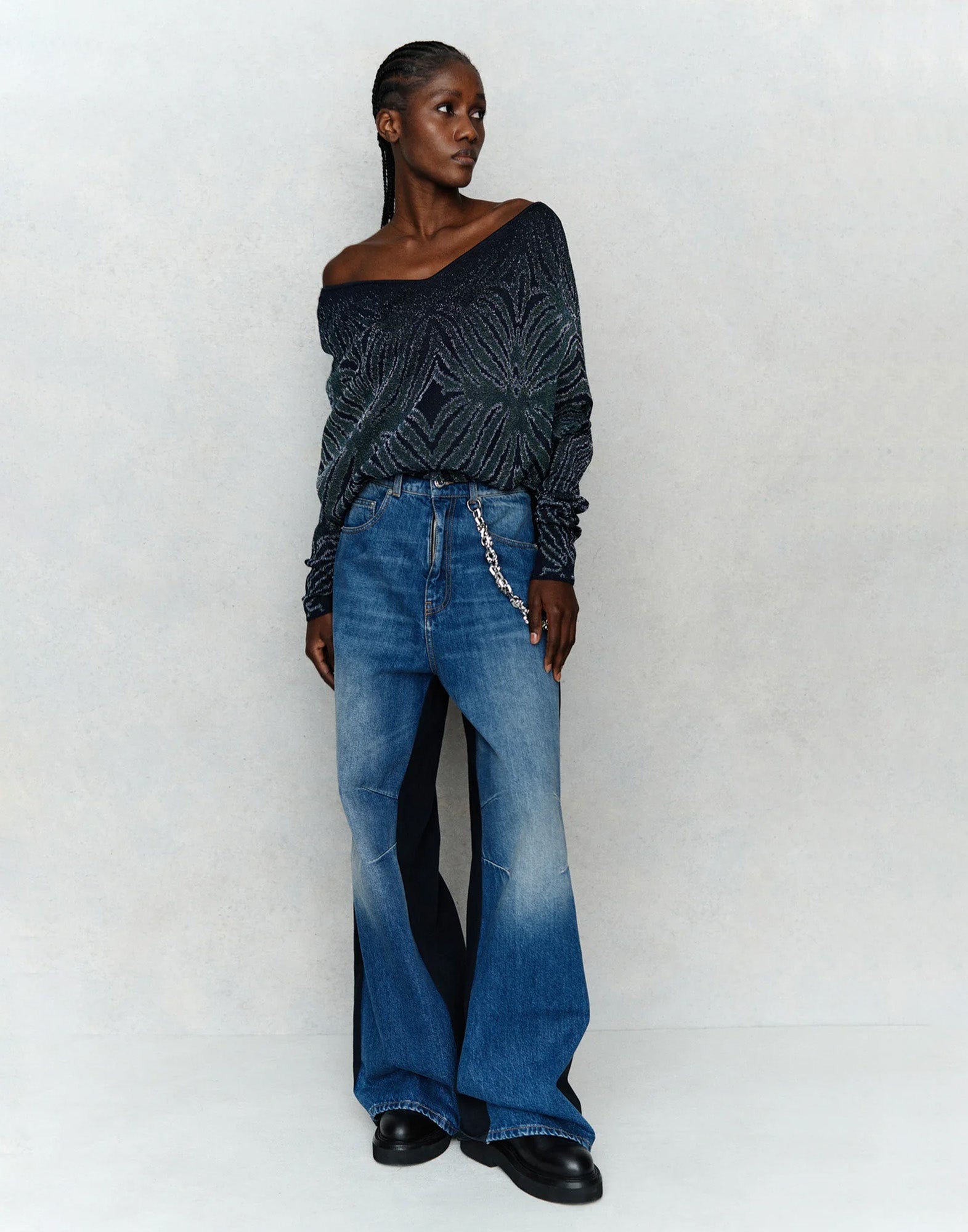 CIRCUS HOTEL Maglia in Jacquard Lamé