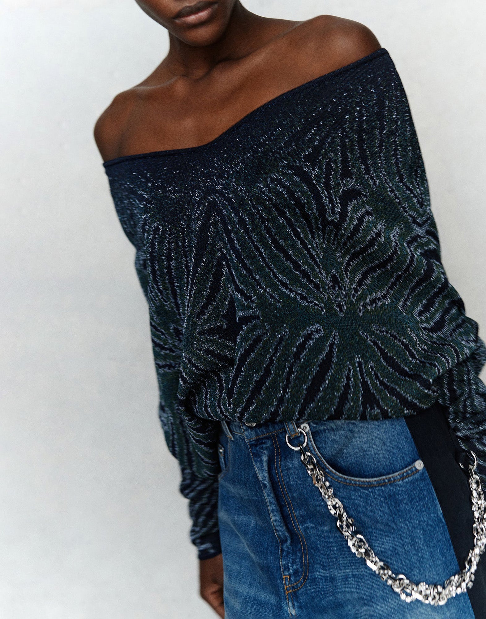 CIRCUS HOTEL Maglia in Jacquard Lamé