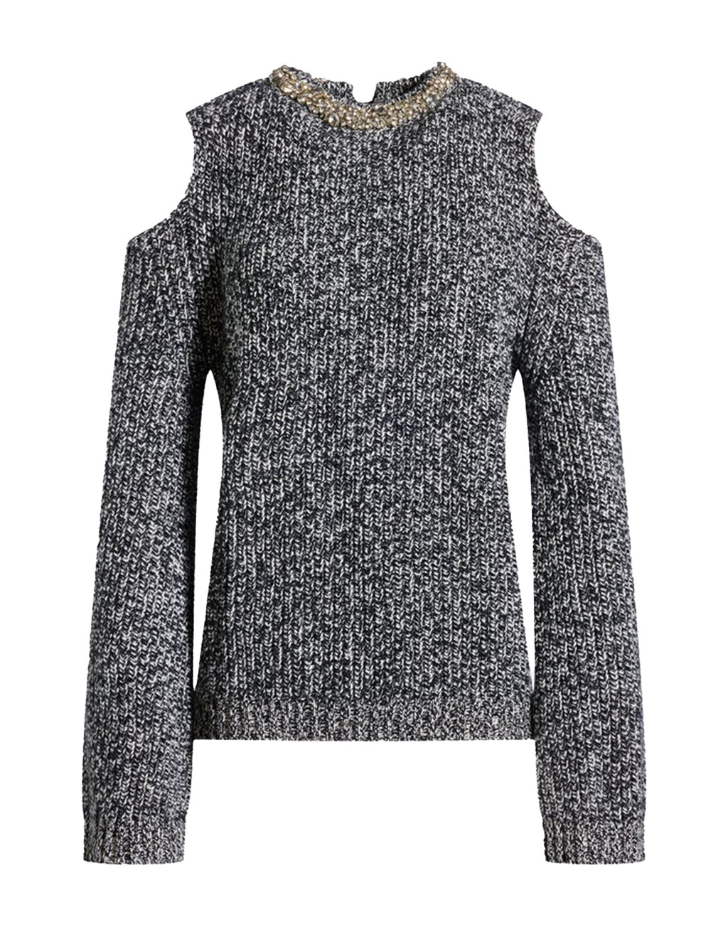 CIRCUS HOTEL Maglia Girocollo con Dettagli Cut-Out e Strass