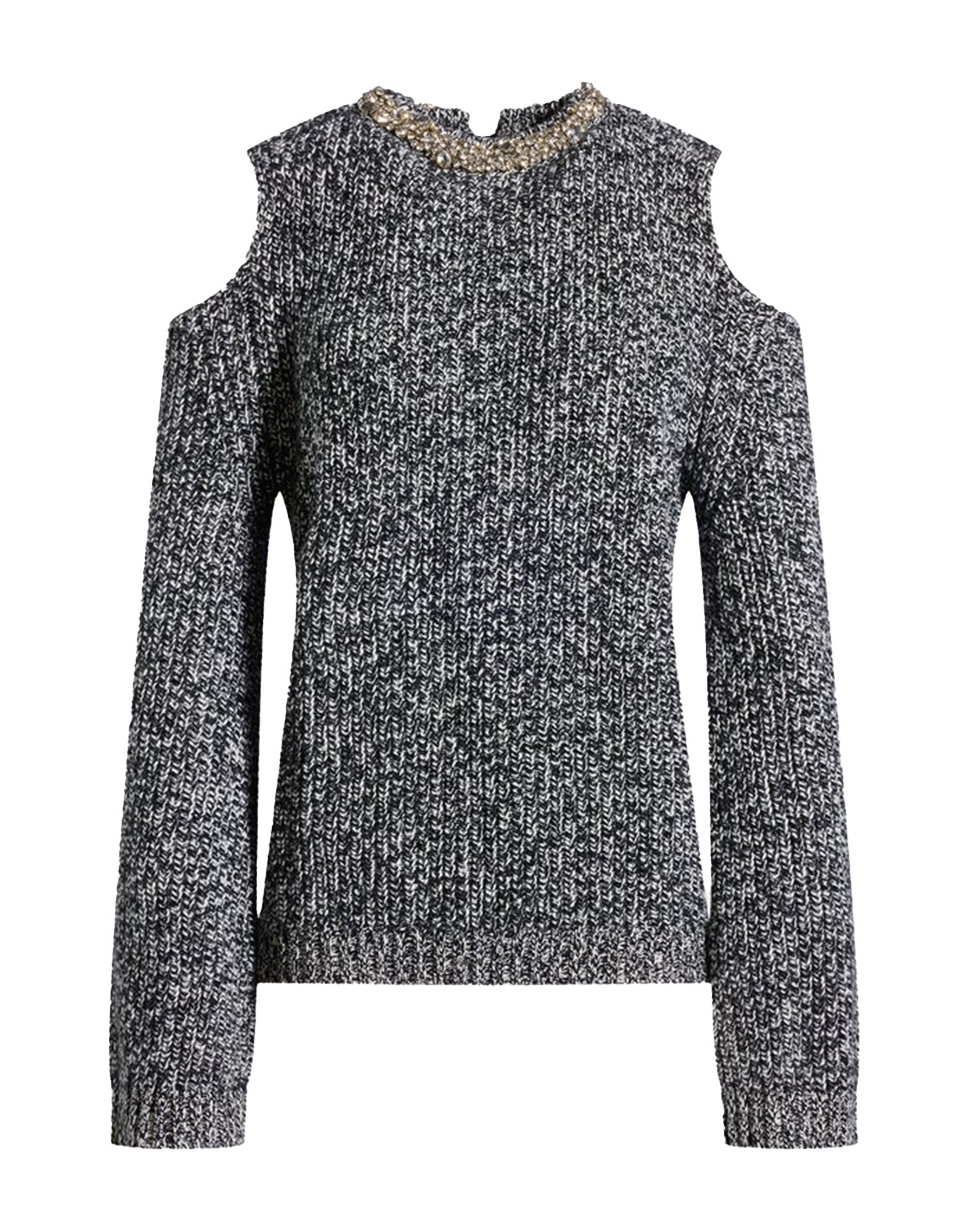CIRCUS HOTEL Maglia Girocollo con Dettagli Cut-Out e Strass