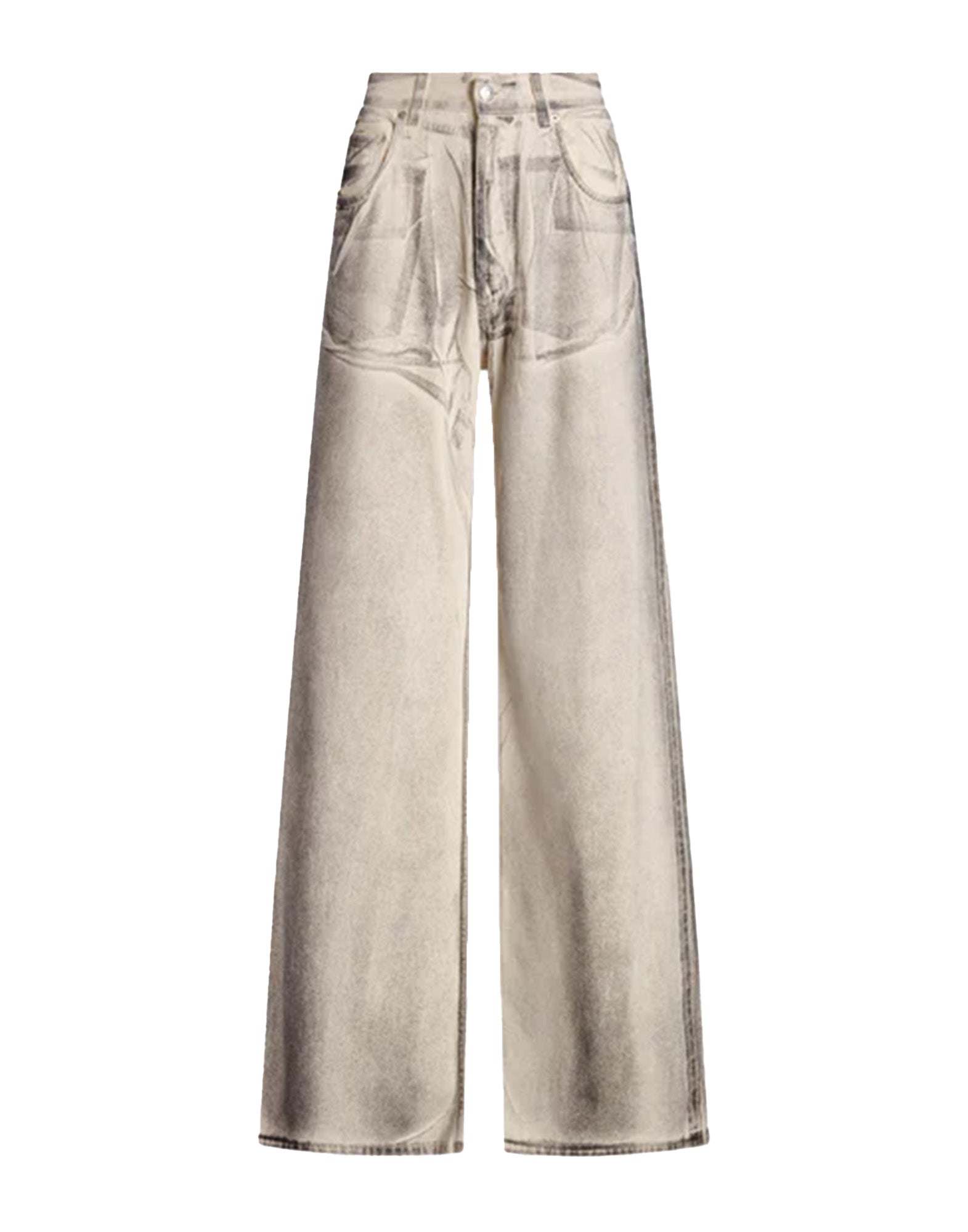 CIRCUS HOTEL Jeans Wide Leg in Denim Placcato