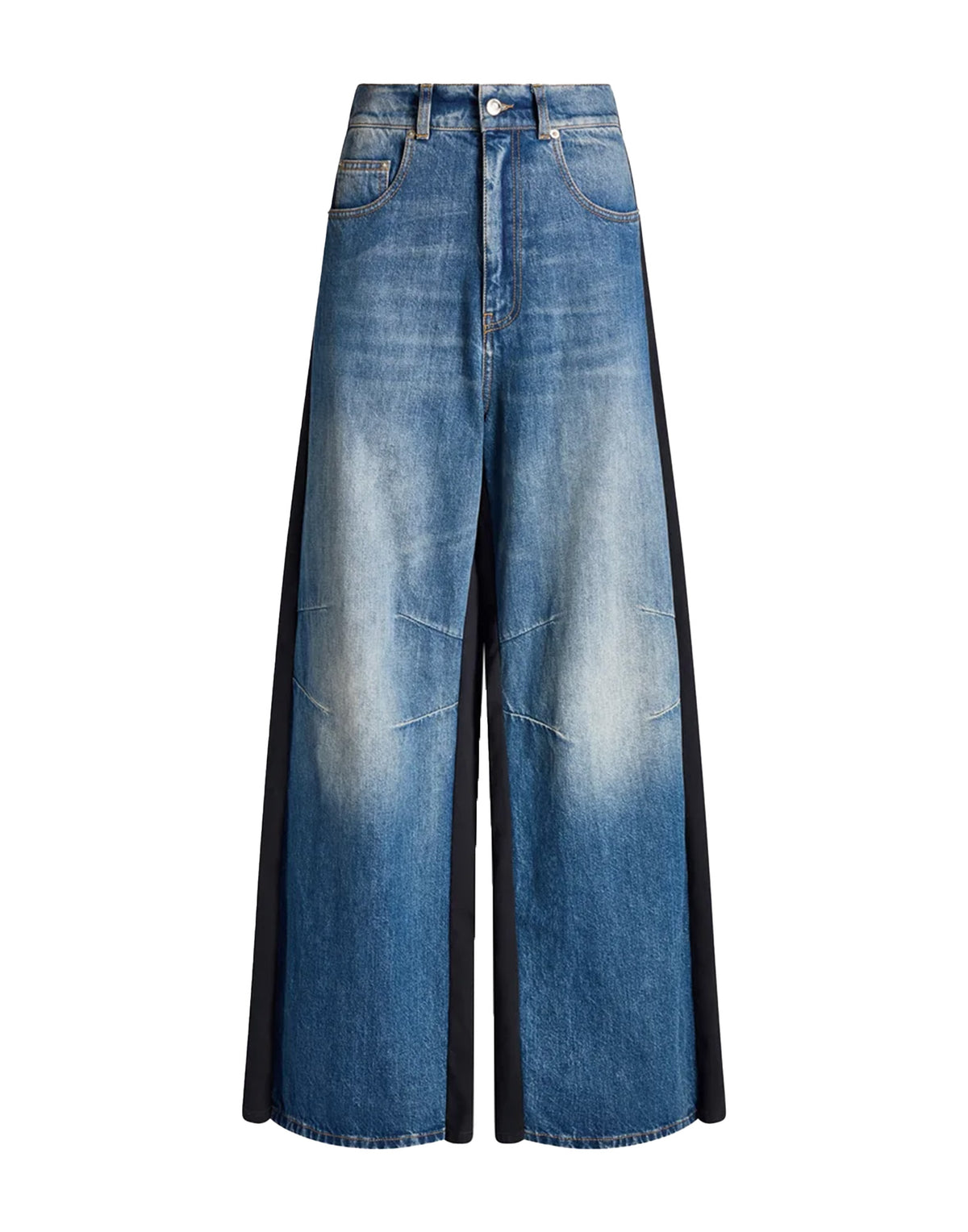 CIRCUS HOTEL Pantaloni Wide Leg in Denim e Cotone