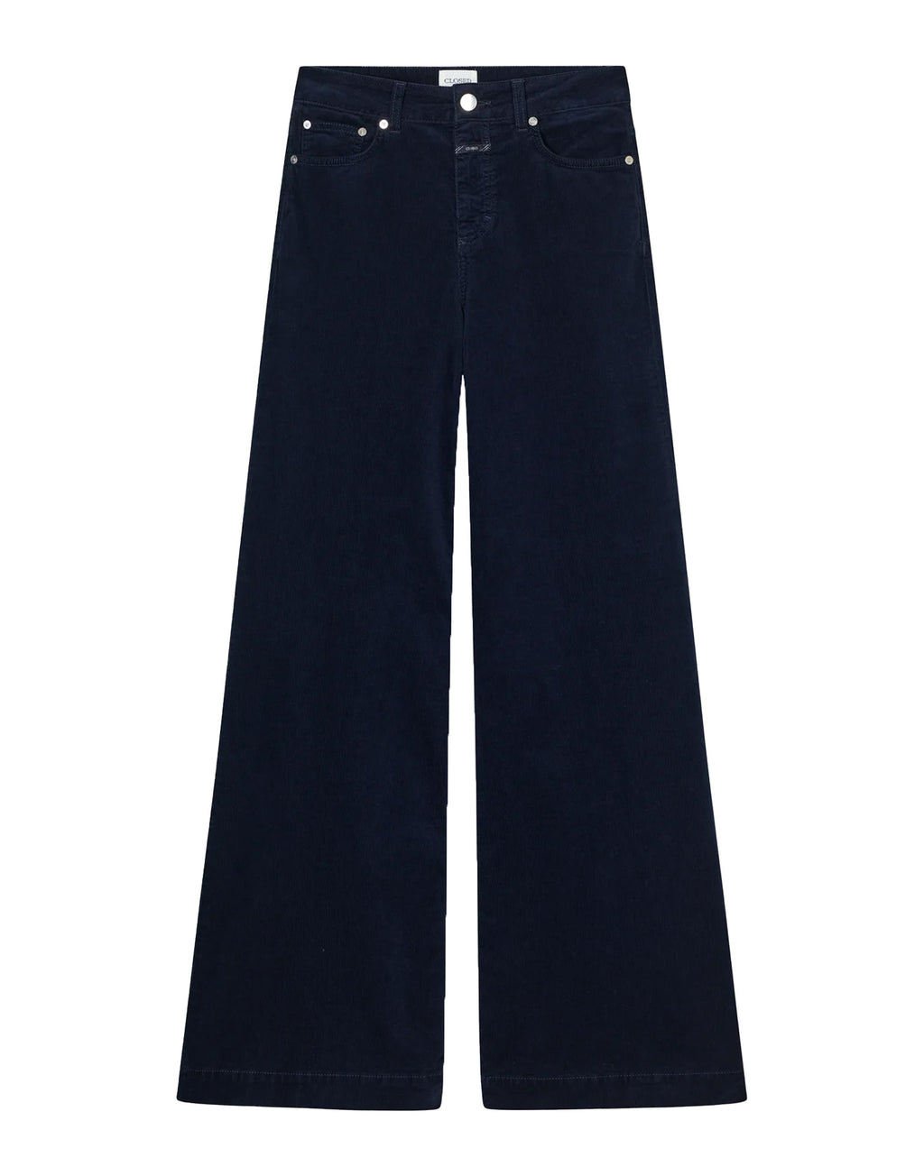 CLOSED Pantaloni Wide Glow Up in Velluto a Coste Dark Night
