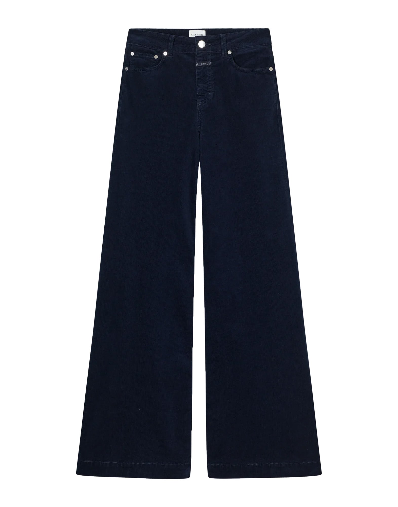 CLOSED Pantaloni Wide Glow Up in Velluto a Coste Dark Night