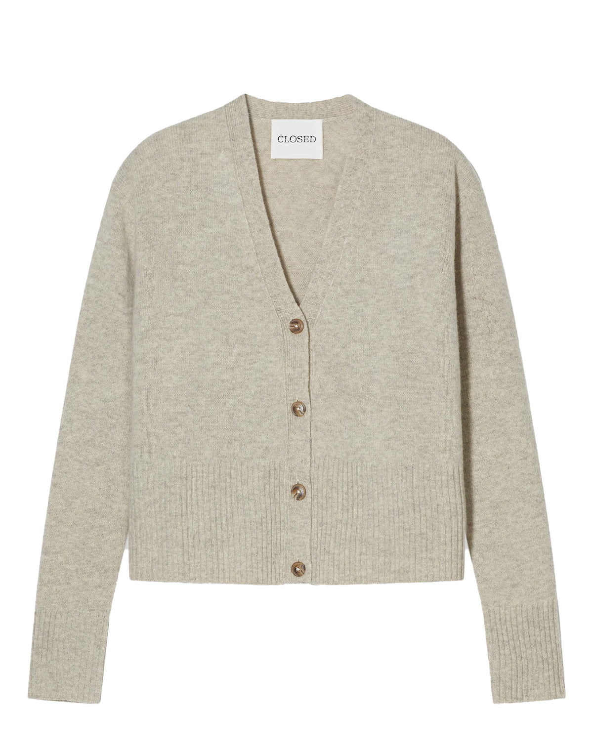 CLOSED Cardigan in Lana Merino Extra Fine Beige
