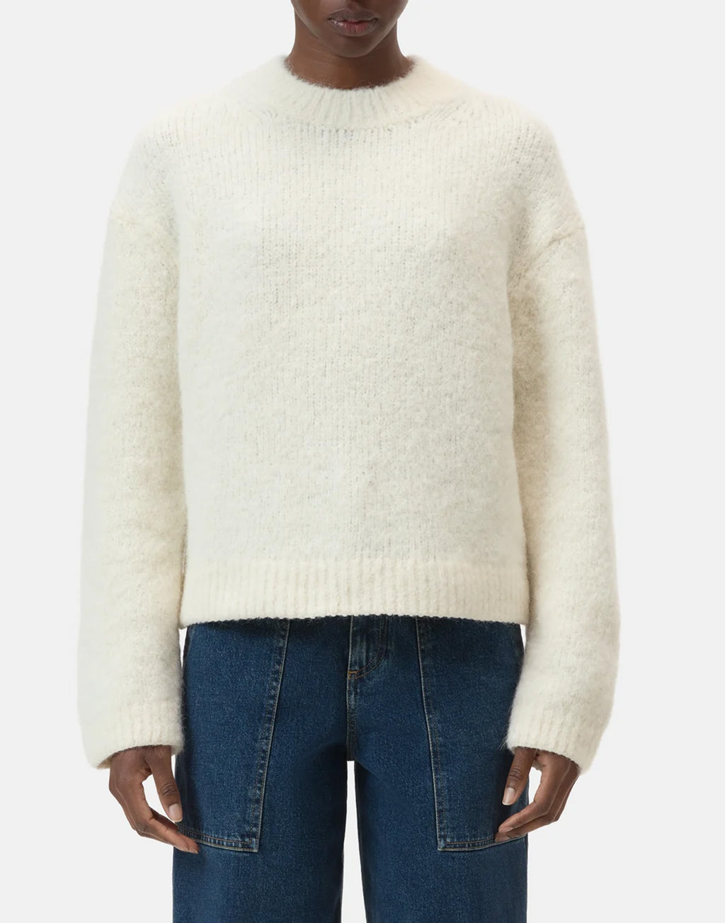 CLOSED Maglione Girocollo in Misto Alpaca Avorio