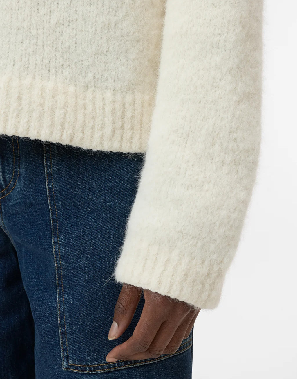 CLOSED Maglione Girocollo in Misto Alpaca Avorio