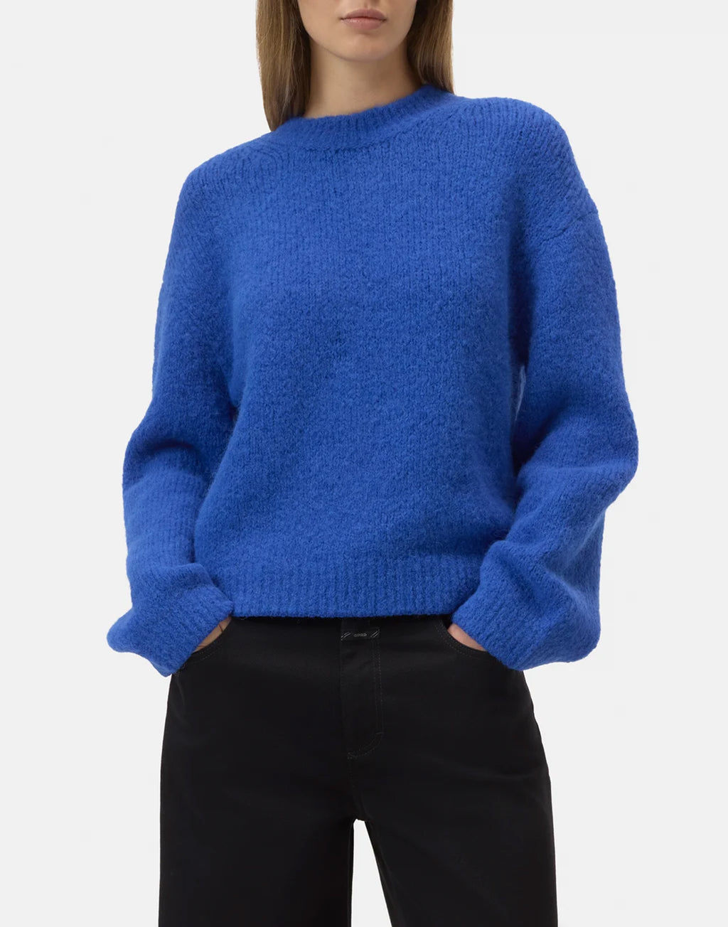 CLOSED Maglione Girocollo in Misto Alpaca Galaxy Blue