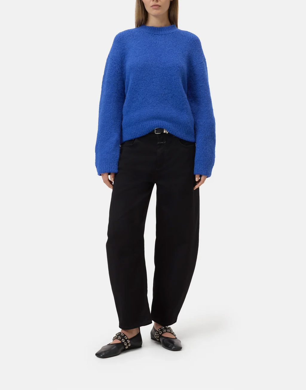 CLOSED Maglione Girocollo in Misto Alpaca Galaxy Blue