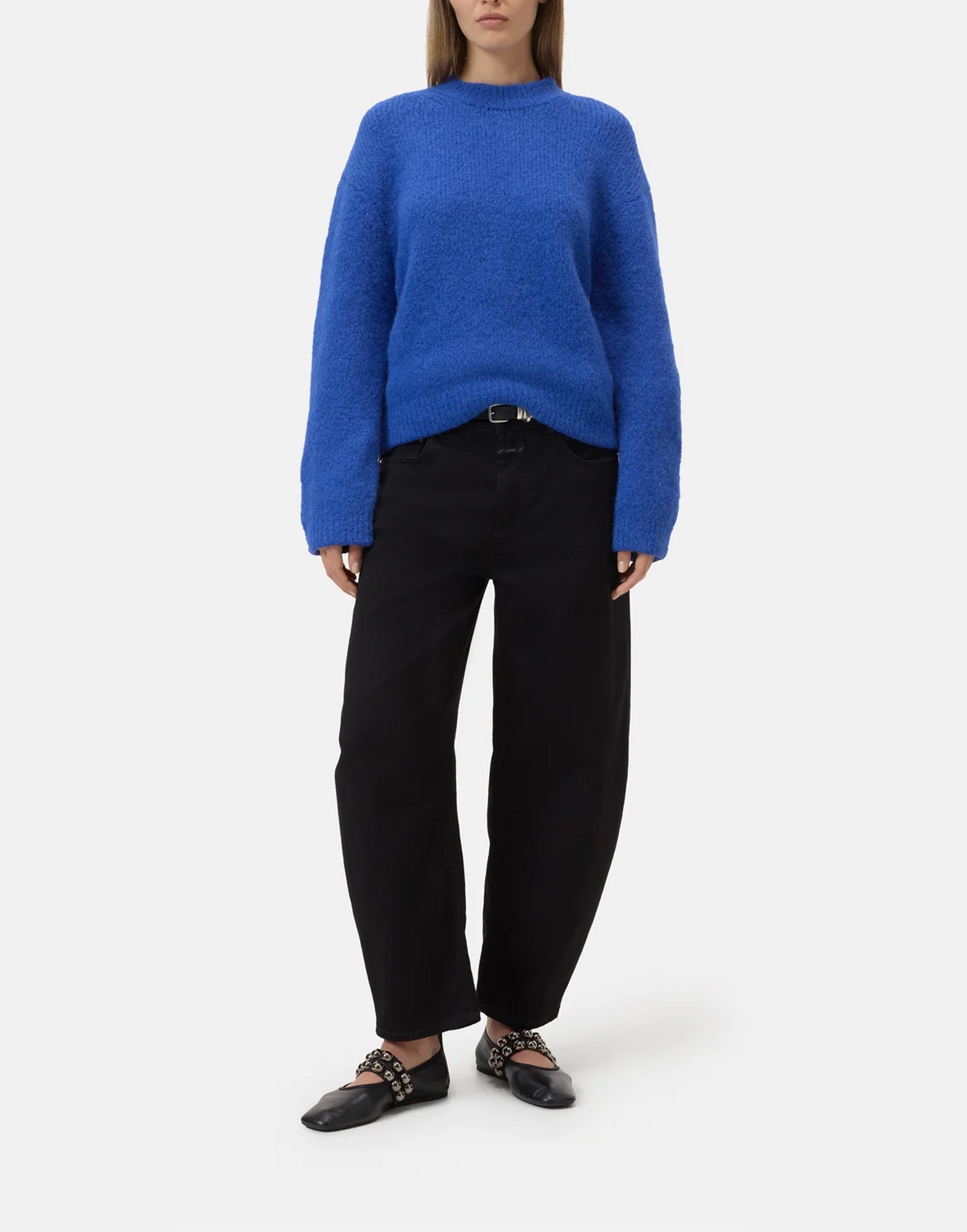 CLOSED Maglione Girocollo in Misto Alpaca Galaxy Blue