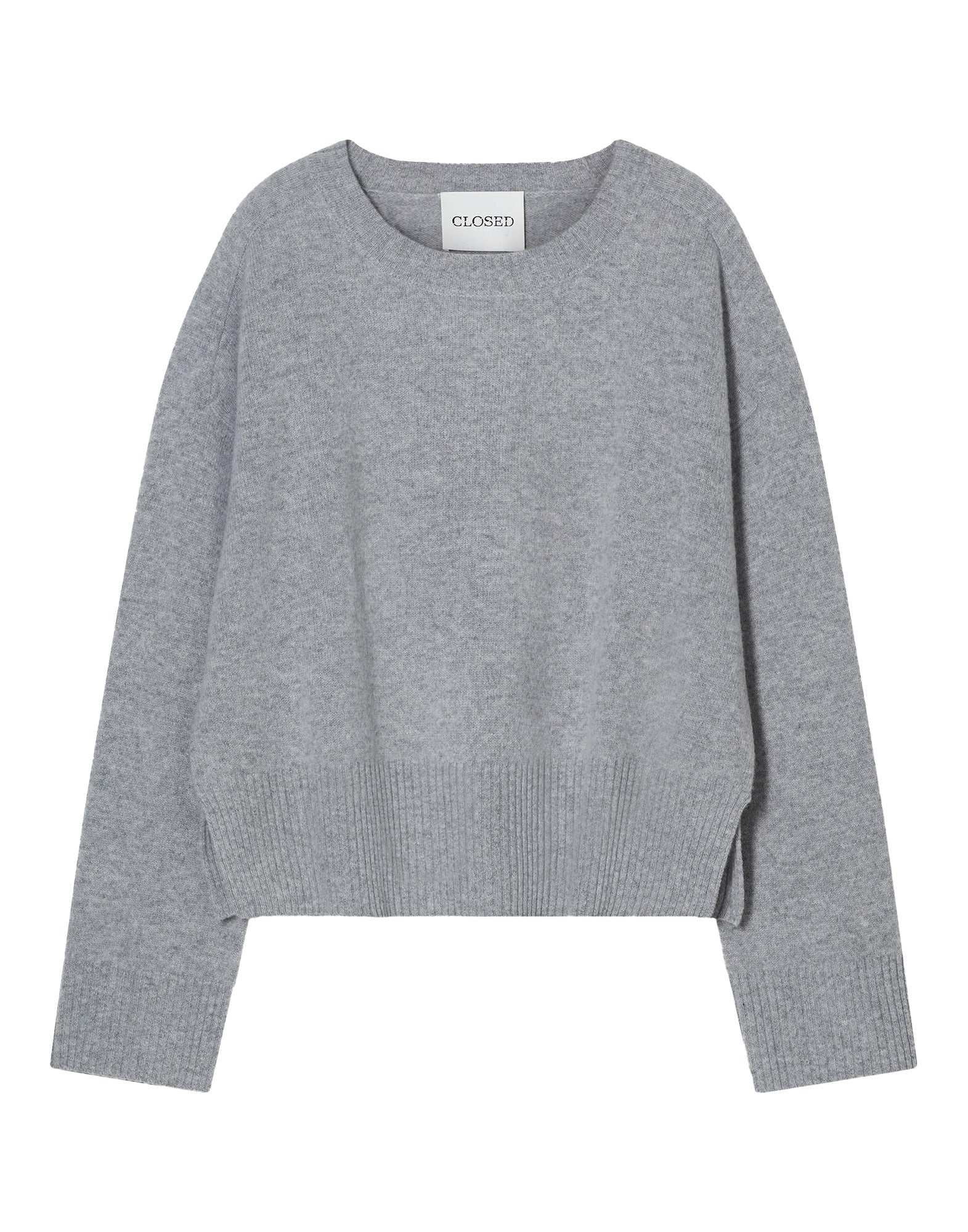 CLOSED Maglione in Lana Merino con Maniche Ampie Grigio