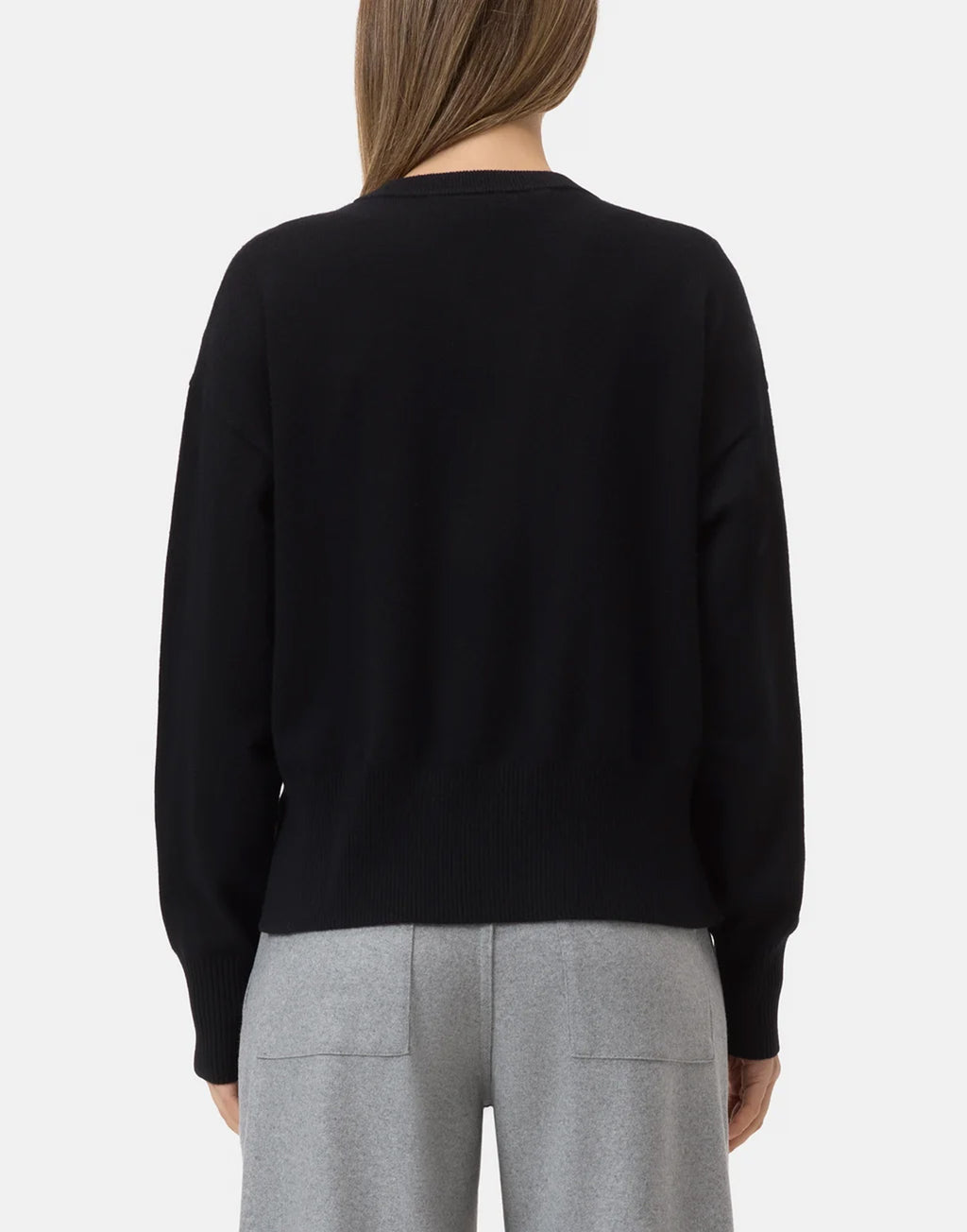 CLOSED Maglione Girocollo in Puro Cashmere Nero