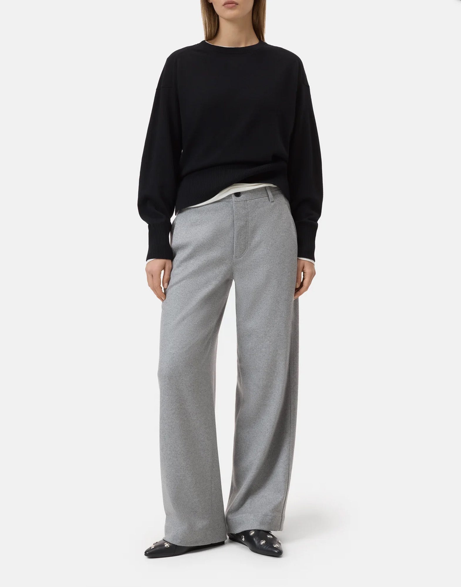 CLOSED Maglione Girocollo in Puro Cashmere Nero