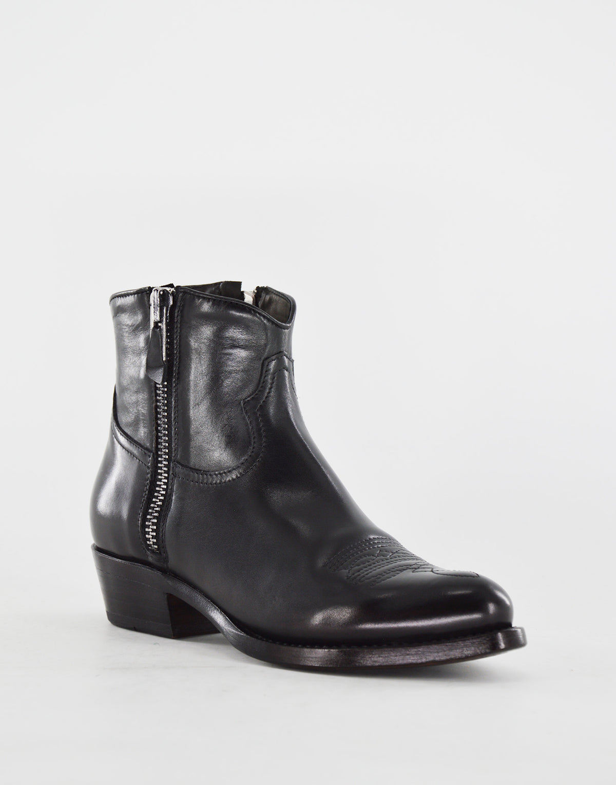 DAMY Bottines bleues en veau noir