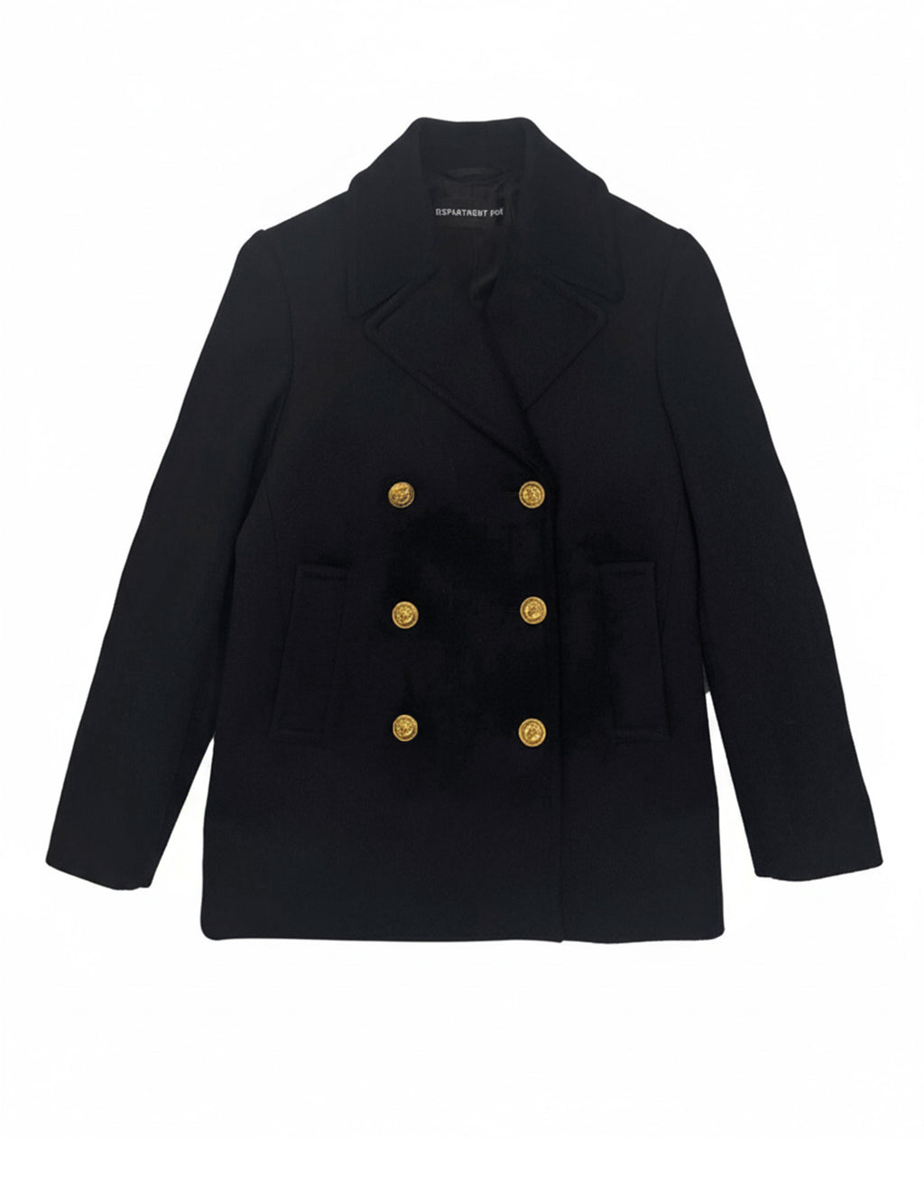 DEPARTMENT FIVE Holiday Peacoat in Panno Nero