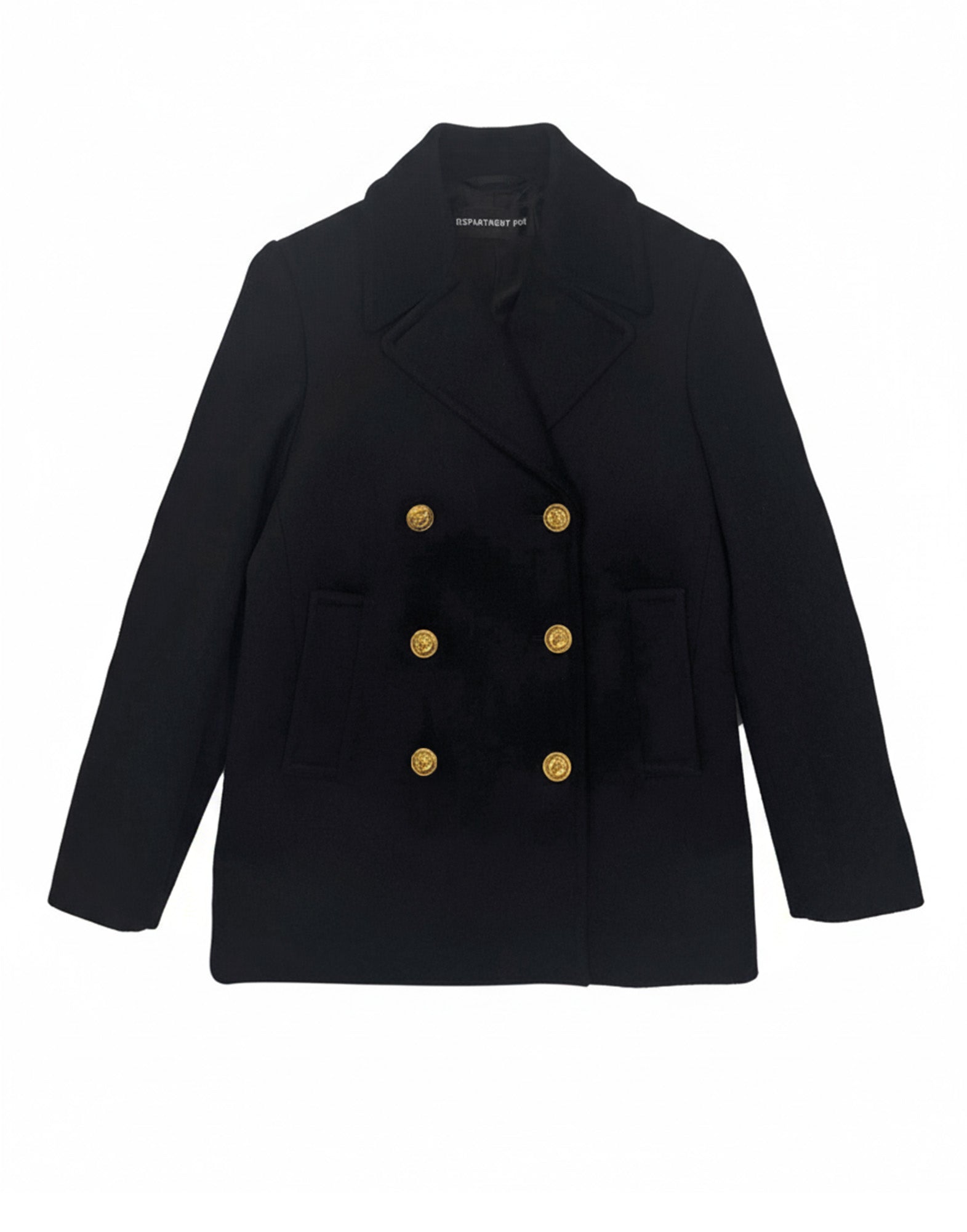 DEPARTMENT FIVE Holiday Peacoat in Panno Nero