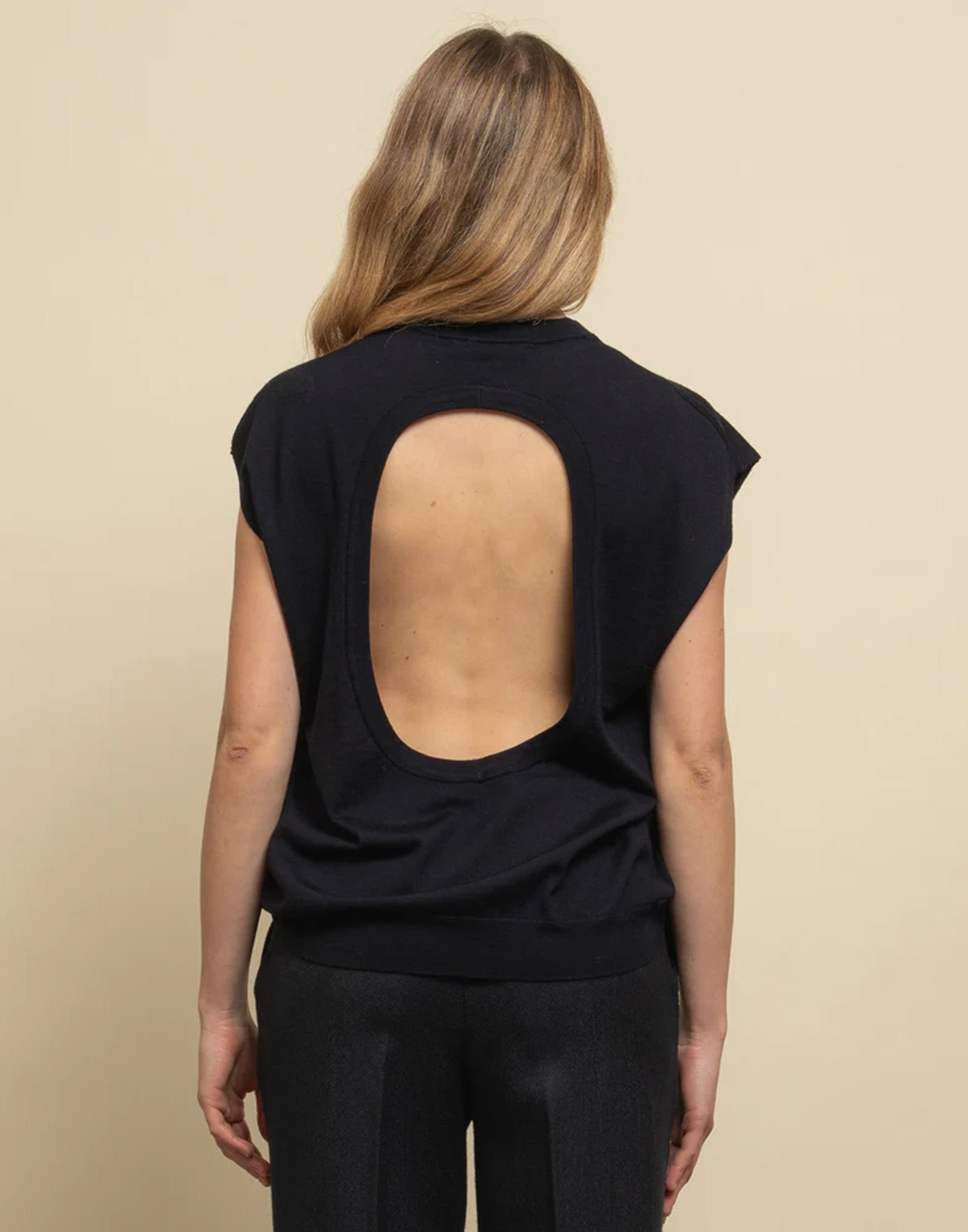 DEPARTMENT FIVE Gilet in Lana Merinos Extrafine con Oblò Navy