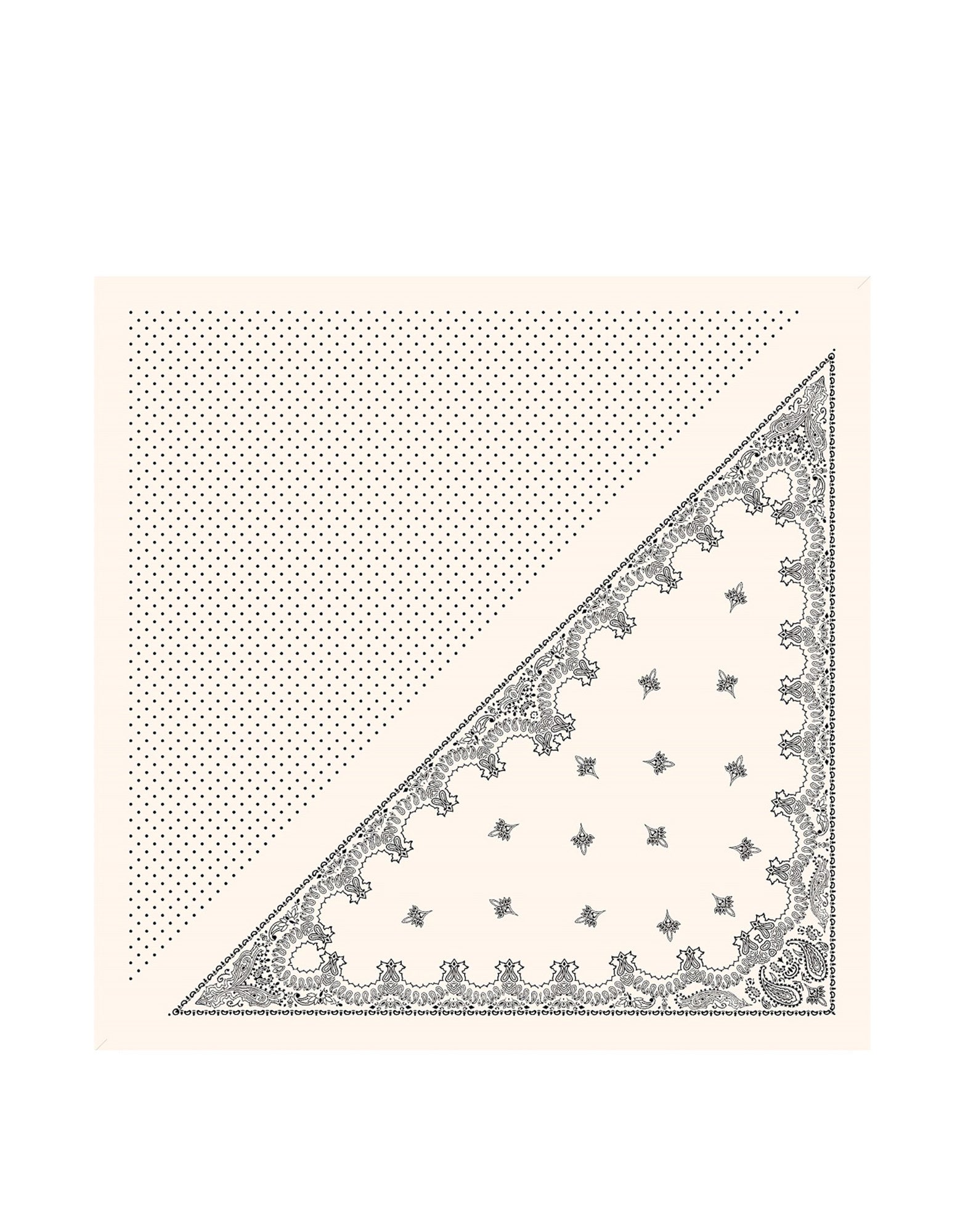 DESTIN Foulard Judy Triangle in Lana Double-Face Cream