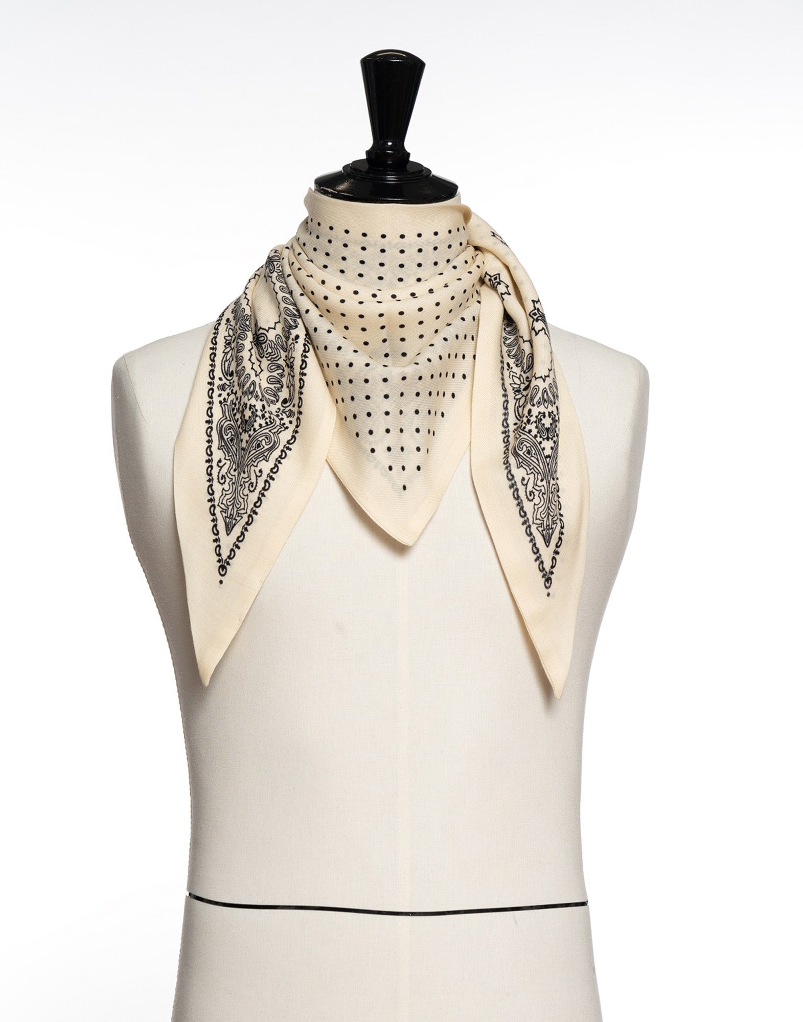 DESTIN Foulard Judy Triangle in Lana Double-Face Cream
