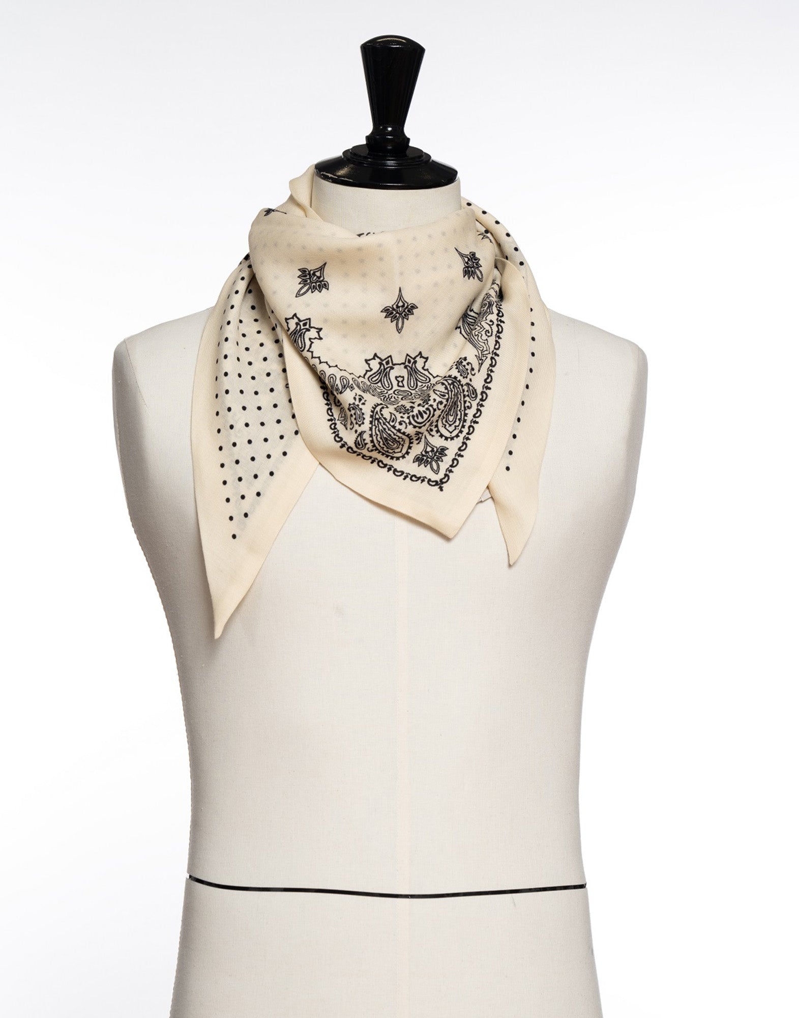 DESTIN Foulard Judy Triangle in Lana Double-Face Cream