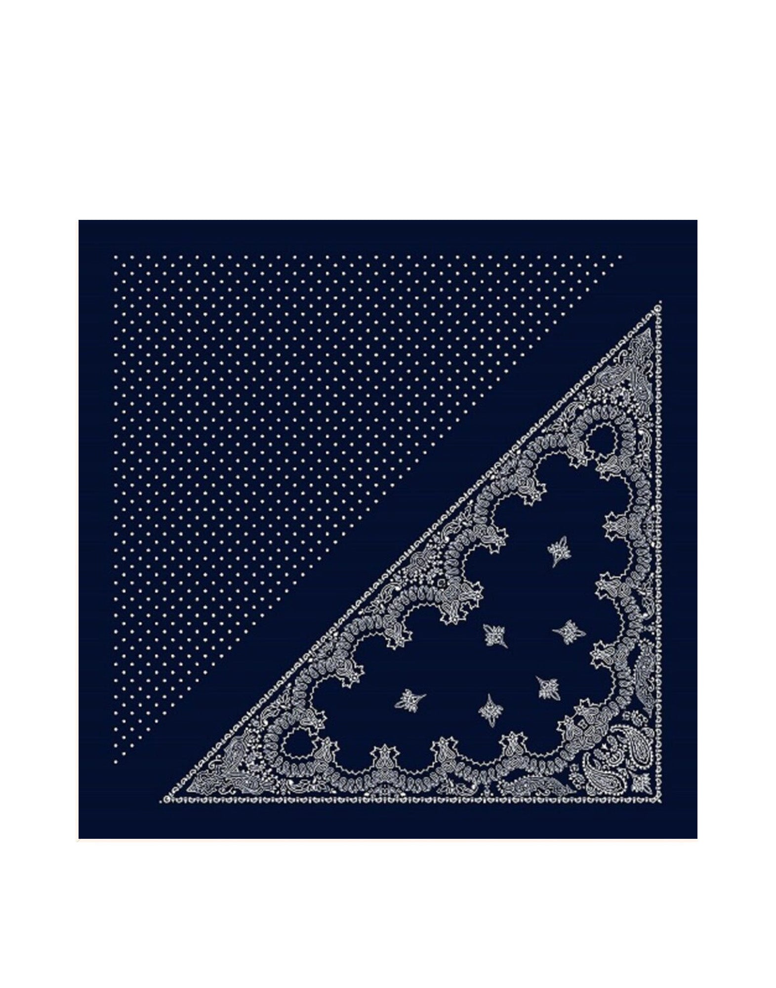 DESTIN Foulard Judy Triangle in Lana Double-Face Navy